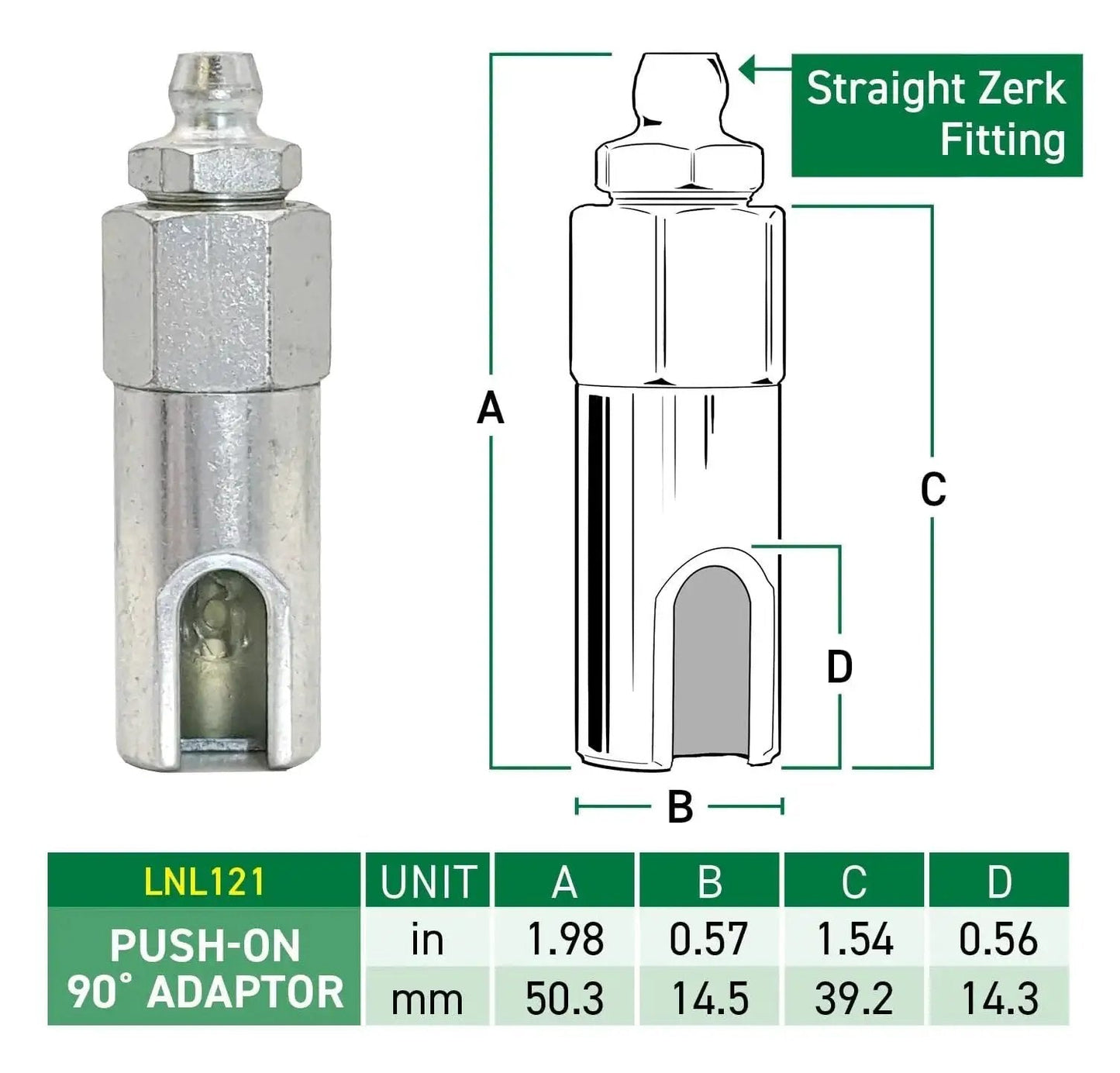 Low Profile 90 Degree Push On Slotted Grease Coupler For Hard To Reach Fittings With Easy Adapter Use Quick Lubrication Access