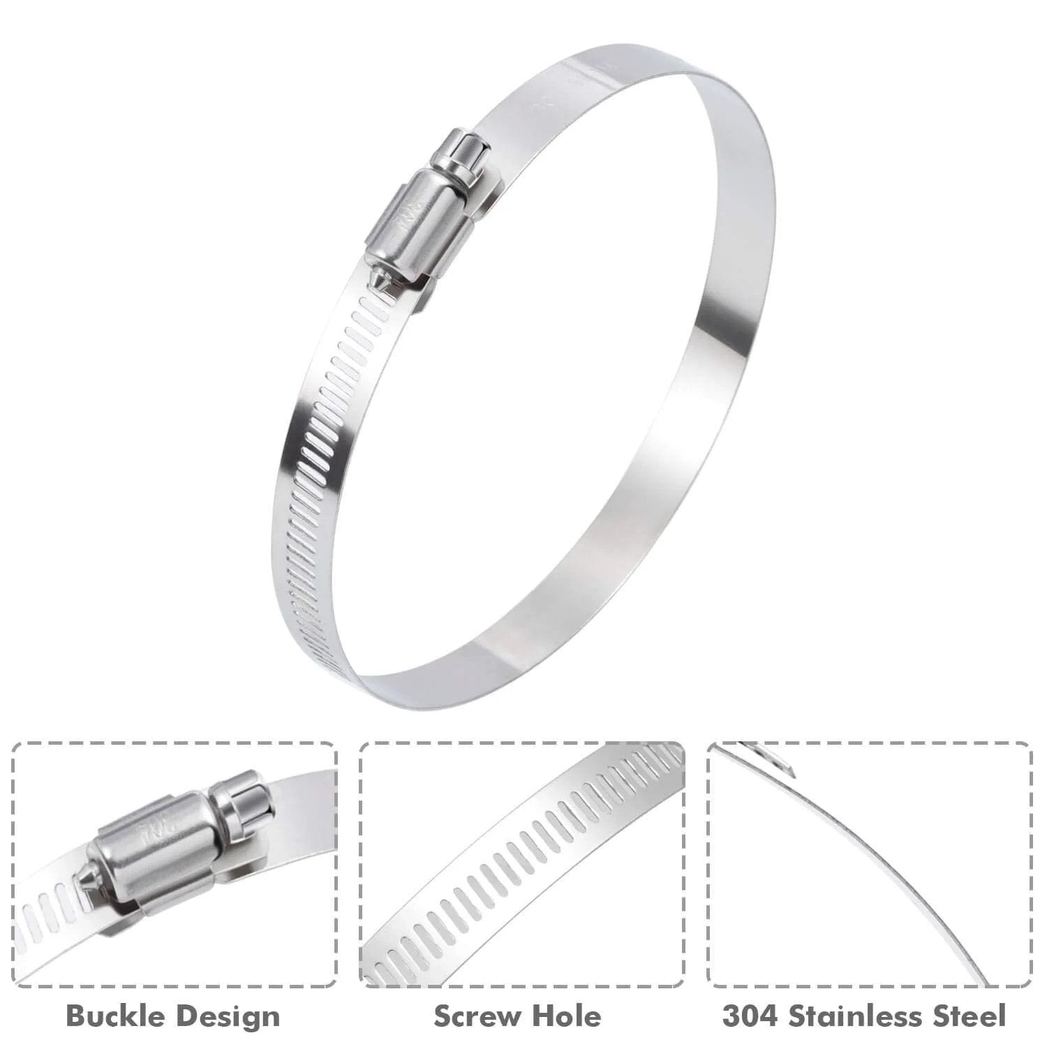 12 Piece Stainless Steel Hose Clamp Kit For Plumbing Automotive And Mechanical Use Selizo 304 Stainless Worm Gear Adjustable Clamps