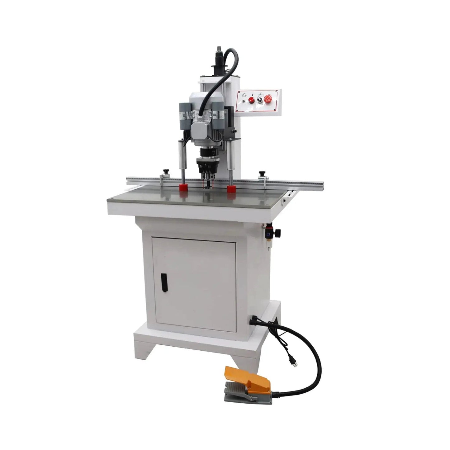 Pro Grade Pneumatic Hinge Drilling Machine For Furniture And Cabinet Installations 110V Upward Punching Single Head 0-50mm Drill Depth Heavy Duty