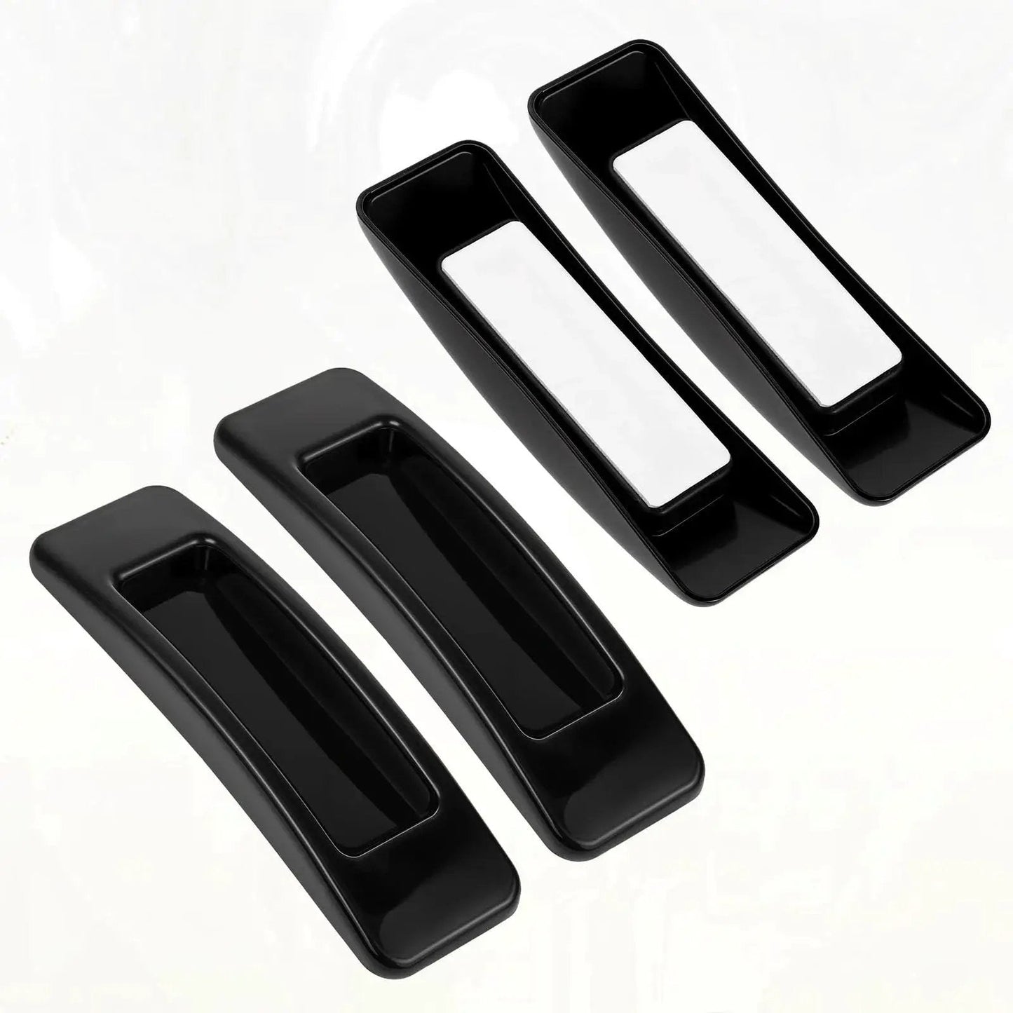 Self Stick Cabinet Handles 4 Pack Black Plastic Drawer Knobs For Cabinets Wardrobes Sliding Doors And Windows Multipurpose Adhesive Mount