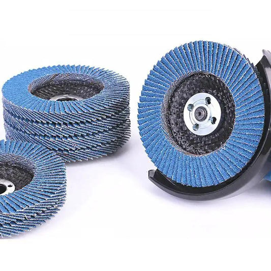 Premium Zirconia Flap Discs For Four And A Half Inch Angle Grinders 7 Eighths Inch Arbor 80 Grit High Density Efficient Sanding