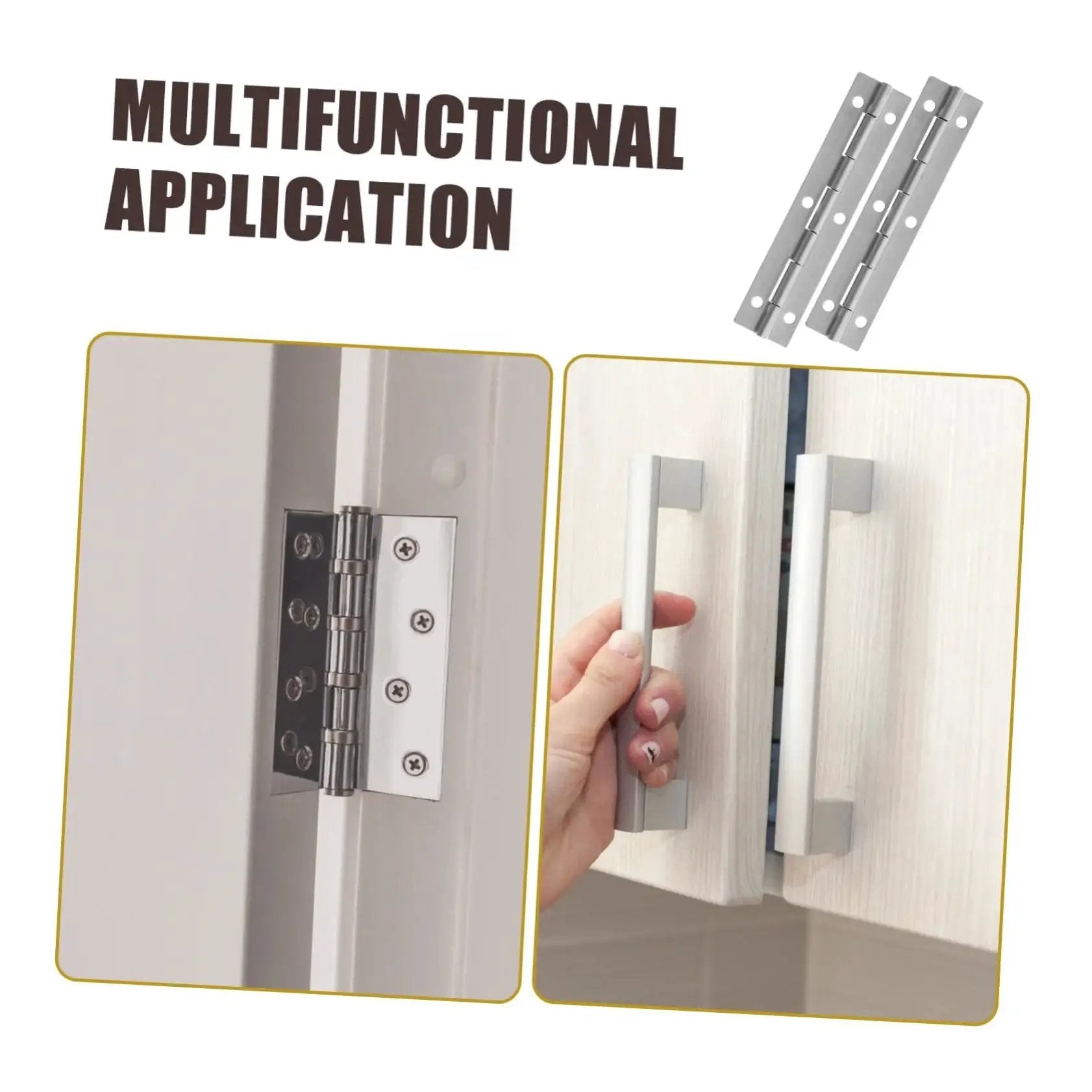 Stainless Steel Beefy Heavy Duty Piano Hinges Set Of 2 Continuous Hinge For Cabinets Doors And Boats 6 Inch Length Smooth Pivot