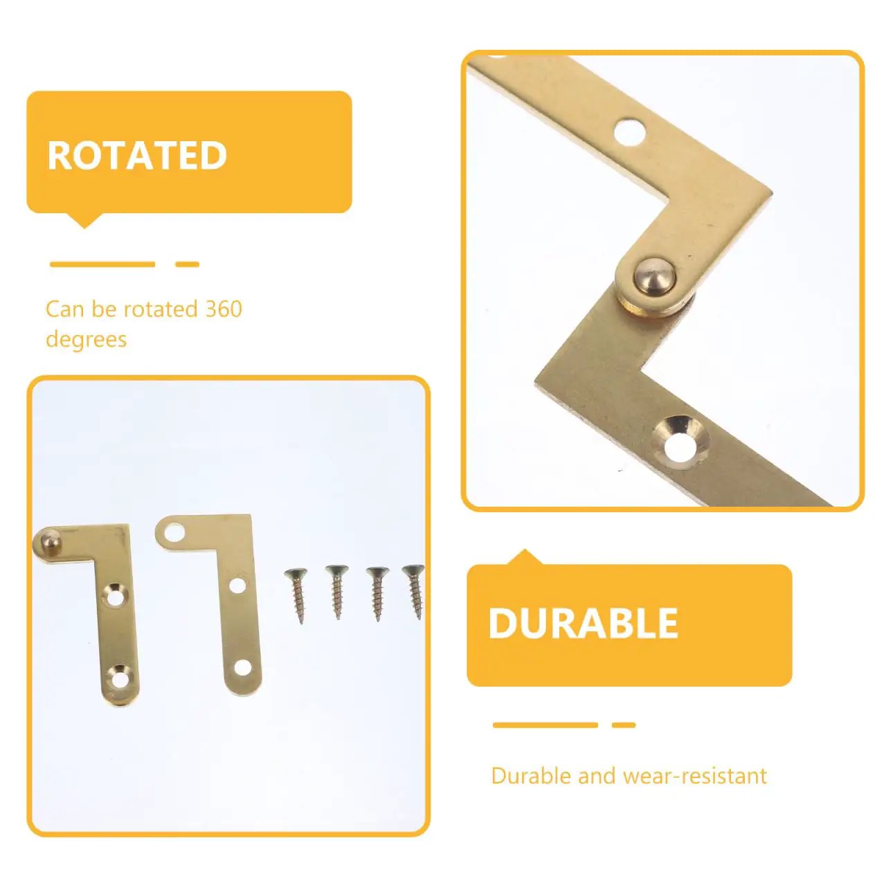 360 Degree Copper Pivot Hinge For Hidden Doors Attic Ladders And Cabinet Doors 1.92 Inch Replacement Hardware detail view