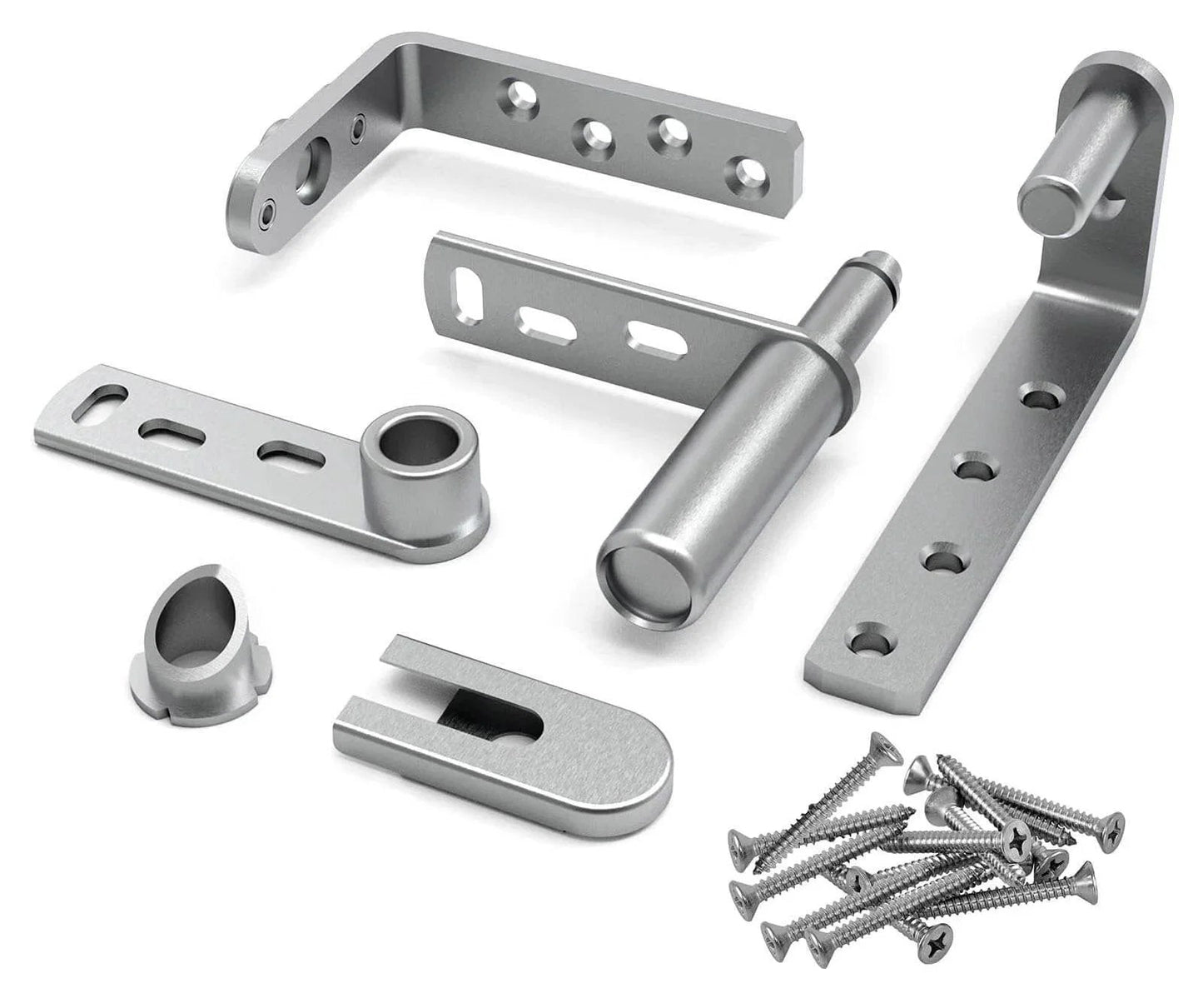 Stainless Steel Cafe Door Hinges With Self Closing And Two Way Swing For Louvre Doors And Saloon Doors Adjustable Opening Angle Notch Hold Open Function 304 Stainless