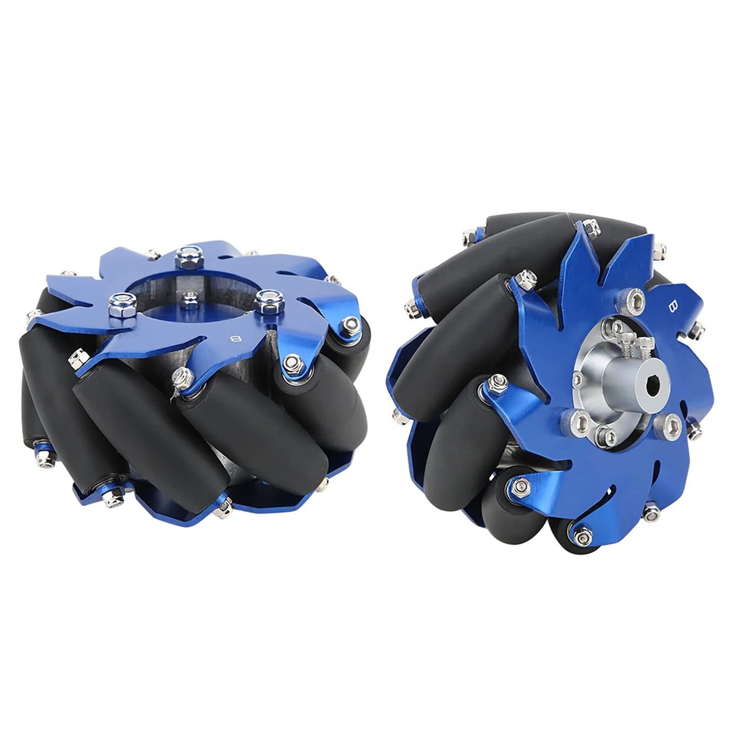 4 Inch Mecanum Wheel for Industrial Robots With Beefy Aluminum Frame For Superior Rigidity And Heavy Load Support Delivers All Round Omnidirectional Motion Durable TPU Rollers High Quality Aluminum Construction For Long Lasting Robotic Performance