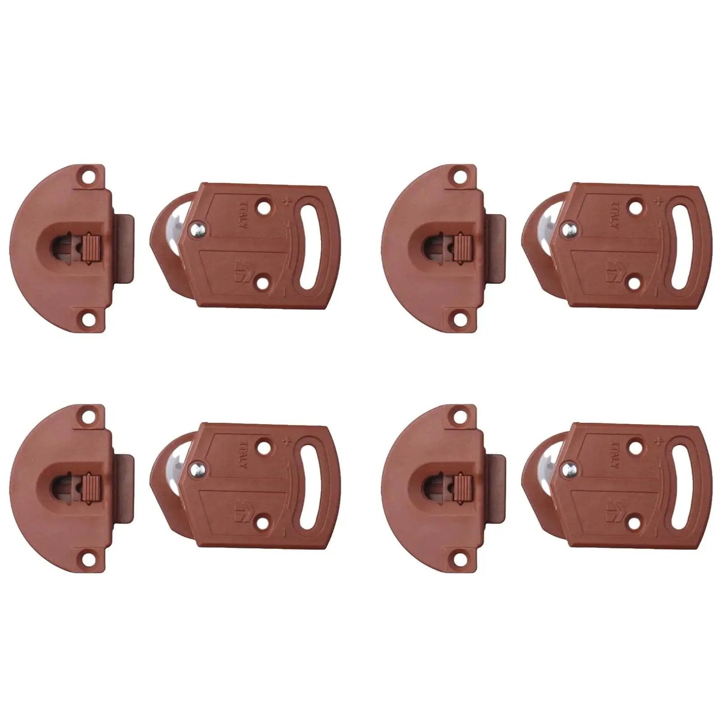 4-Piece Old-Fashioned Wardrobe Sliding Door Roller Gear Track Kit With Pulley For Closet And Sliding Doors, Red ABS Wheels