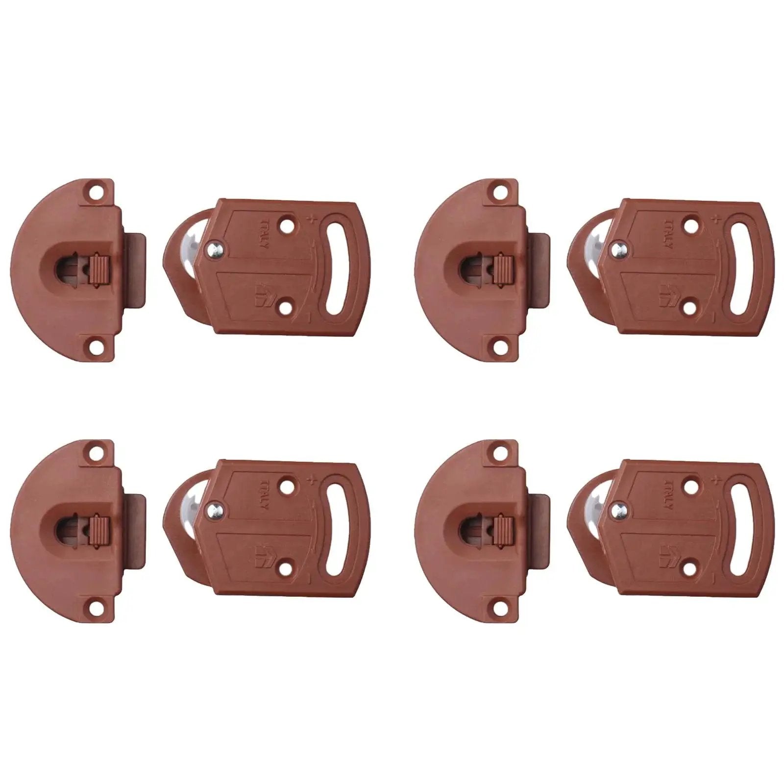 4-Piece Old-Fashioned Wardrobe Sliding Door Roller Gear Track Kit With Pulley For Closet And Sliding Doors, Red ABS Wheels