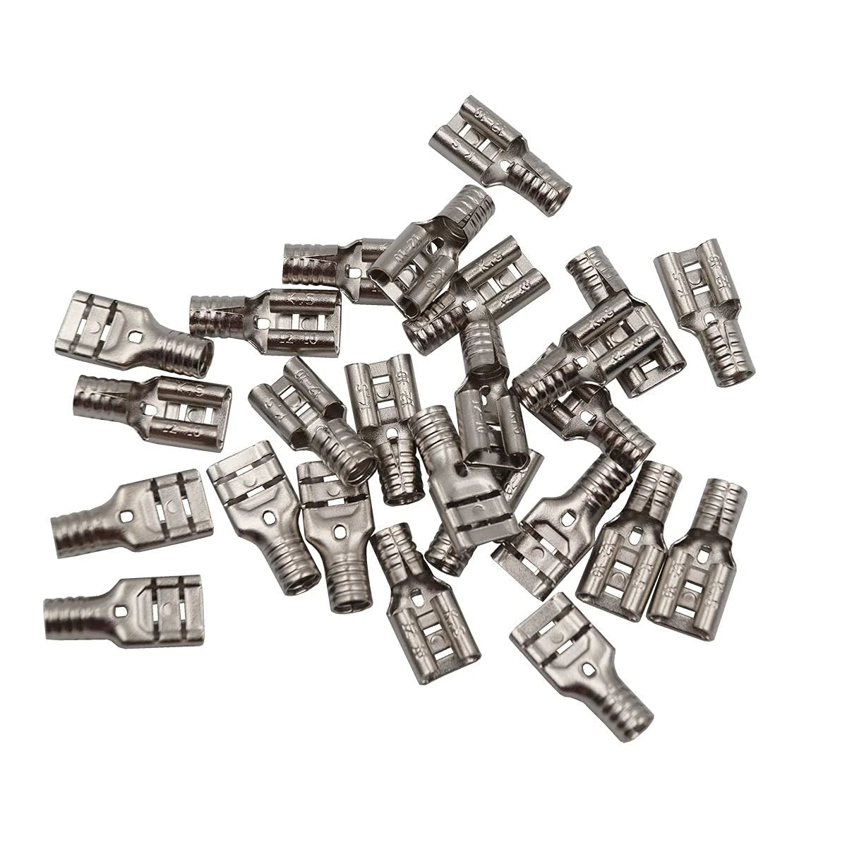 T1112 25 Pack High Temperature Quick Disconnects For 12 To 10 AWG One Quarter Inch Female Tabs Up To 900 F And 600 Volts Max Heavy Duty Pro Grade