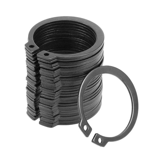 External Circlip Retaining Ring Set for Shafts, 40mm Outer Diameter, 33.2mm Inner, 1.5mm Thick, 2.8mm Hole, 3mm Opening, 65Mn Steel, 30 Pack