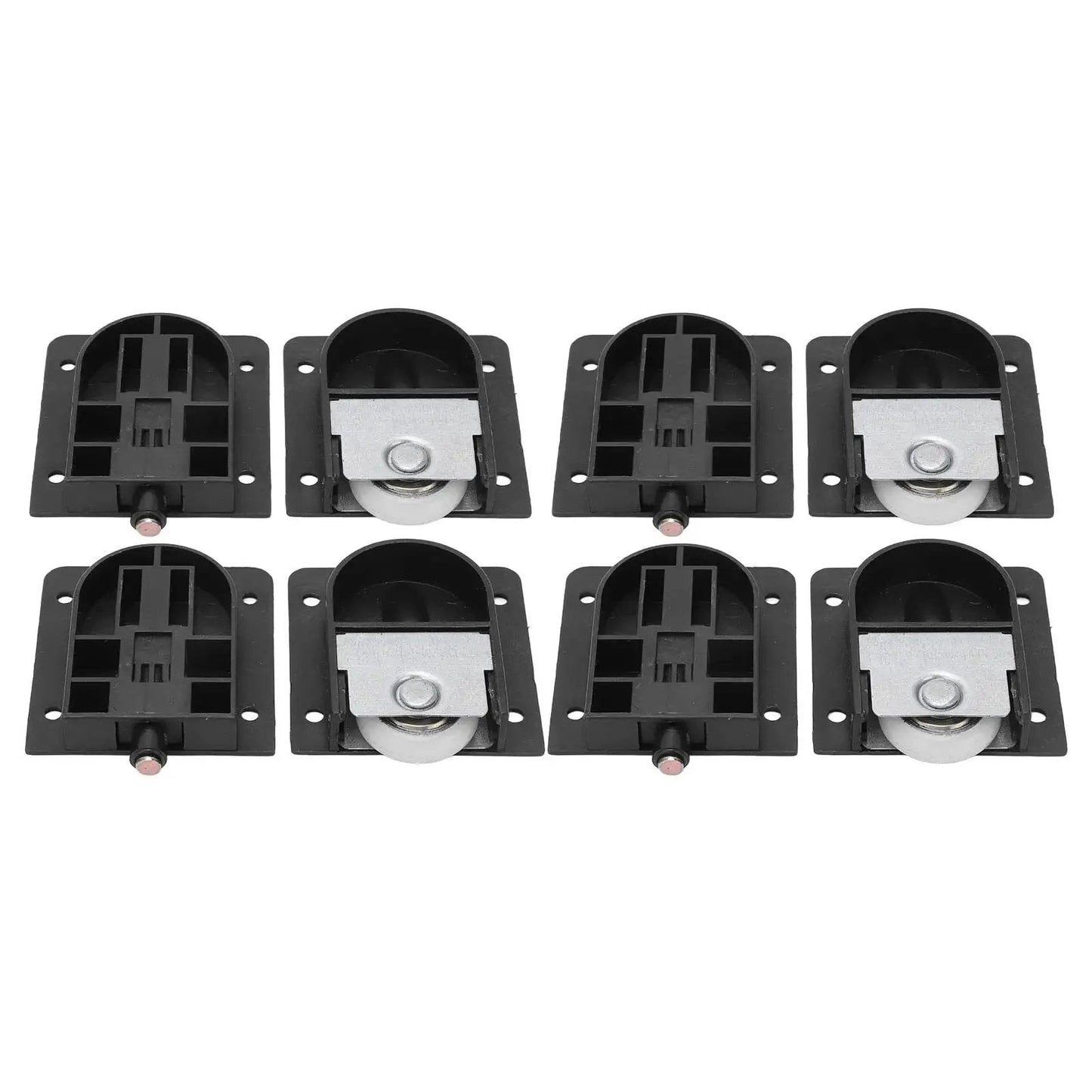 4 Pairs Furniture Roller Wheels For Closet Cabinets Wardrobes And Sliding Doors Smooth Quiet Pulleys And Rails For Cabinet Doors Easy Install
