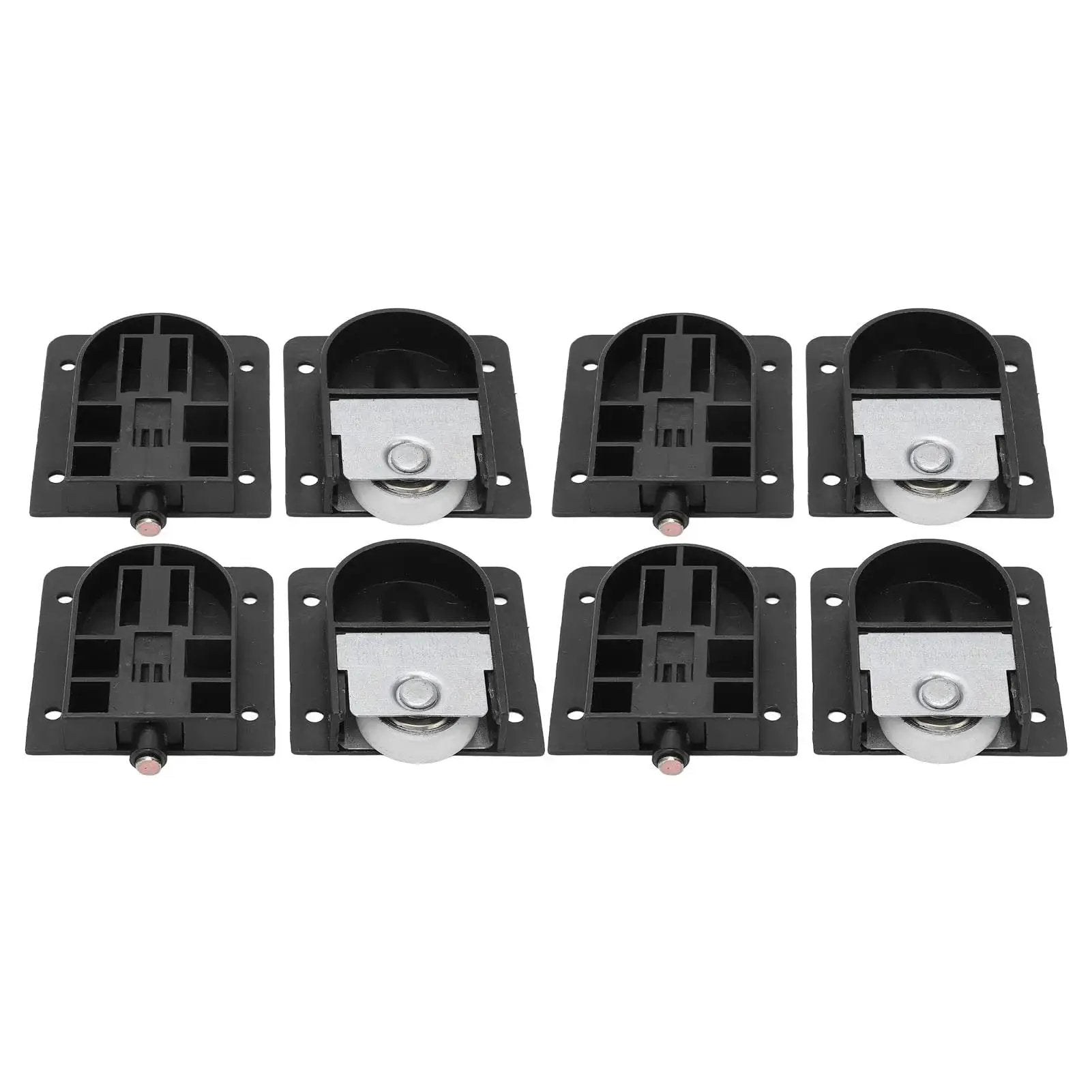 4 Pairs Furniture Roller Wheels For Closet Cabinets Wardrobes And Sliding Doors Smooth Quiet Pulleys And Rails For Cabinet Doors Easy Install
