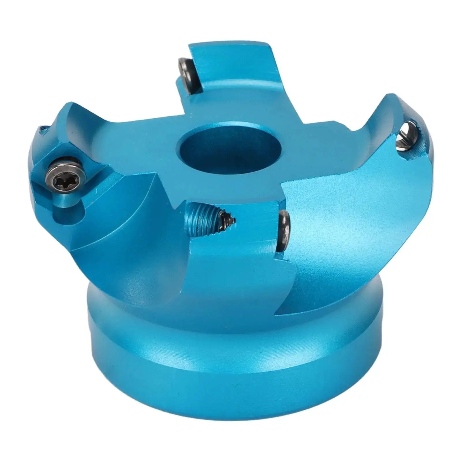 CNC Lathe Face Mill With 4 Flutes Pro Grade High Efficiency Milling Cutter For Aluminum Alloy Face Mill Head With Beefy Helical Offset Design