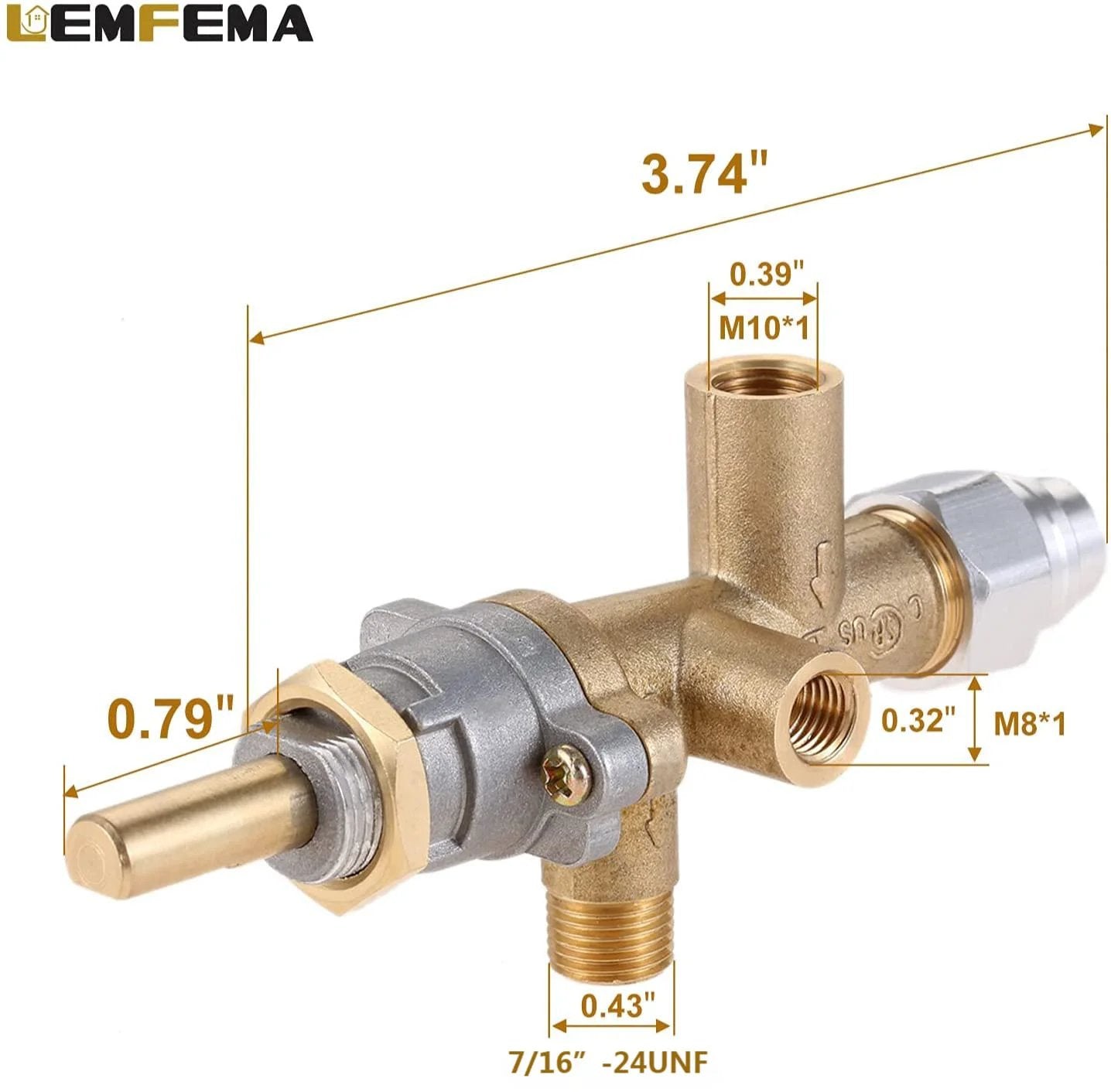 Propane Patio Heater Repair Kit With Thermocouple Sensor And Dump Switch Controls Safety Kit Main Control Valve With Pilot Port Replacement Parts For Low Pressure Heaters Easy Install And Durable Performance
