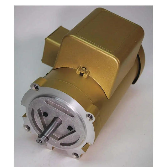 3/4 HP 1-Phase 1,725 RPM Open Drip Proof Motor — Capacitor-Start, 115/230V, gold frame, front view