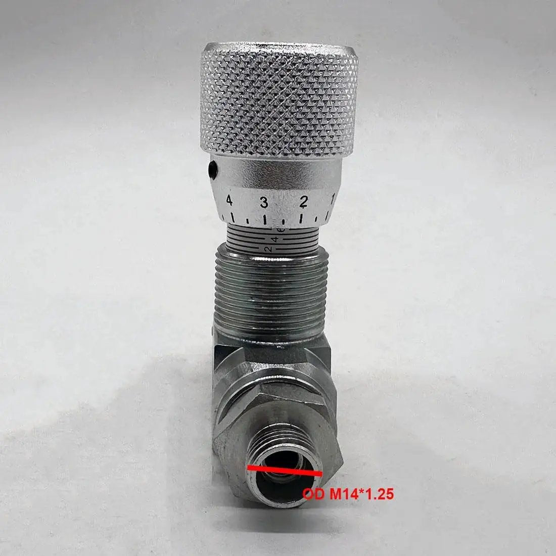 Tubular Hydraulic Bidirectional Flow Control Restrictor Valve Two Way Throttle Control Valve STB G3 8 With L08 Connector side view