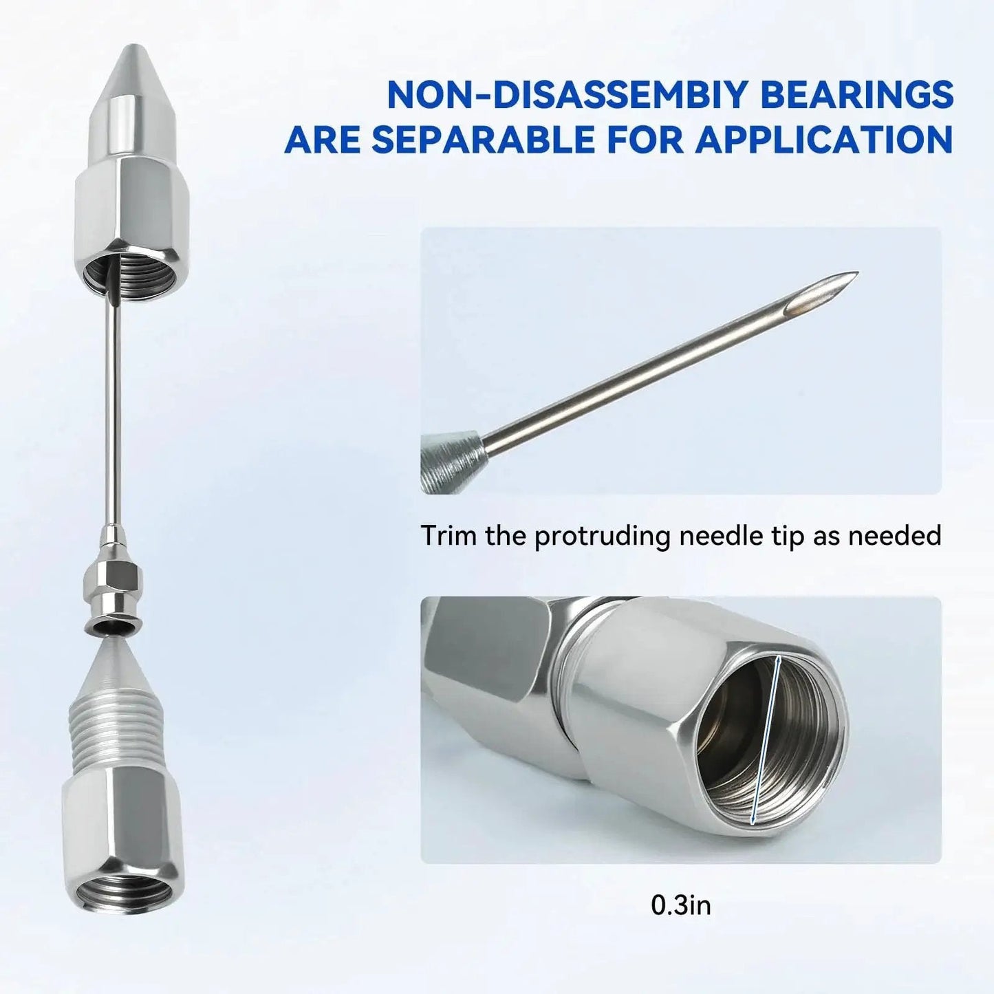 Grease Gun Accessory Kit With 12 Inch Hose Two Needle Nozzles 90 Degree Coupler Adapter With Sleeves Zerk Fitting Cleaner