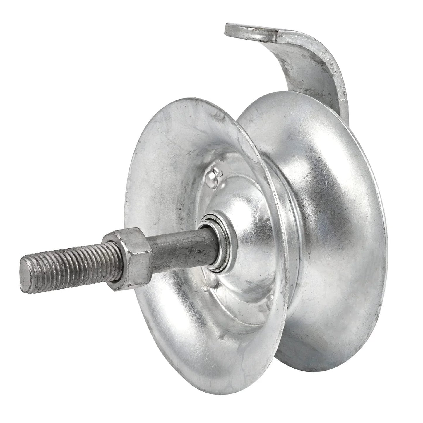 5 Inch Steel Pipe Track Roller Galvanized For One And Five Eighths Inch Gate Track Fits One And Five Eighths Inch Pipe Frame Heavy Duty Sliding Gate Roller Pack Of 2 With Hot Dipped Galvanized Finish For Outdoor Use And Long Lasting Performance, front view