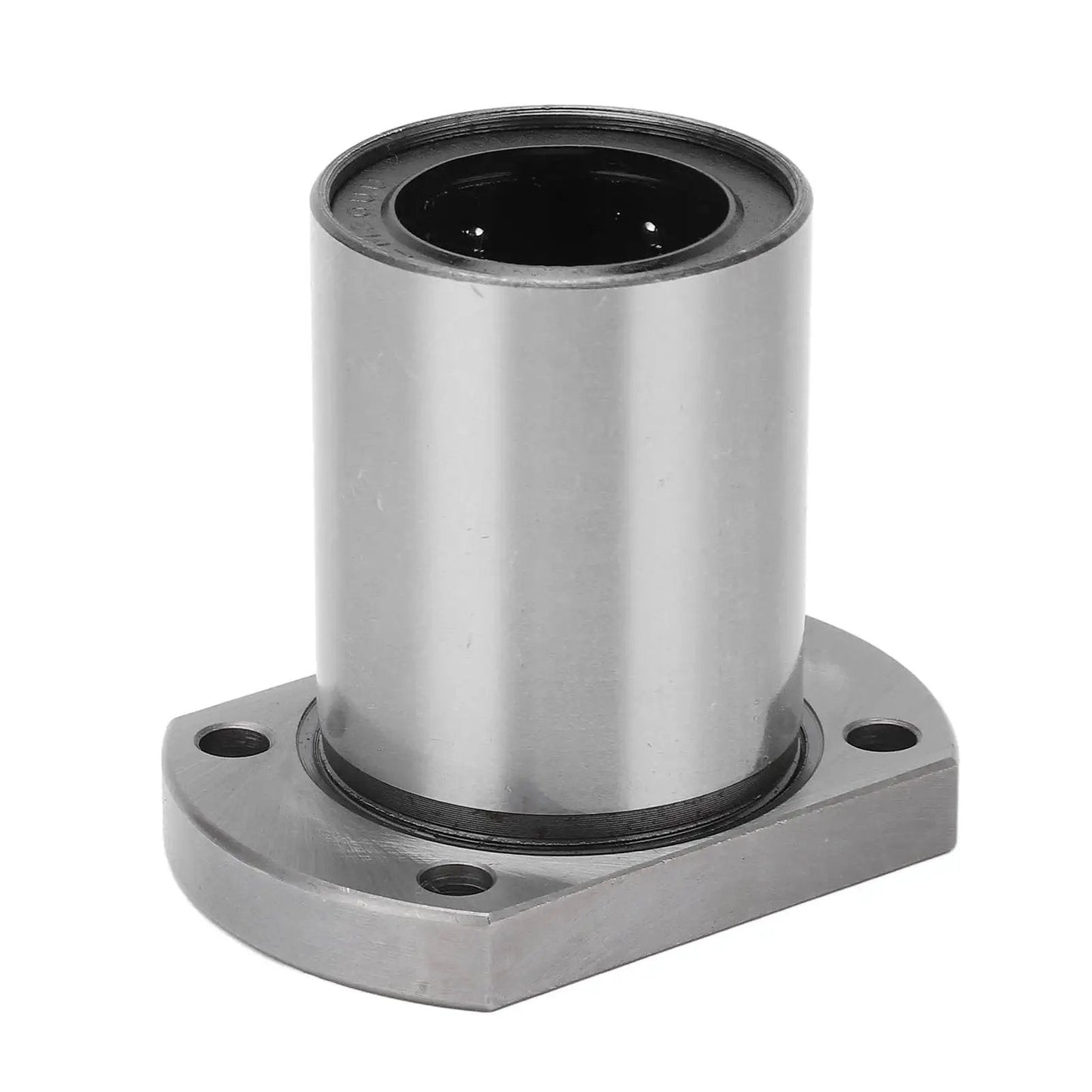 2Pcs Flange Linear Bearing Set for CNC Machines and Power Tools, heavy duty with smooth rotation, durable metal construction, close-up view.