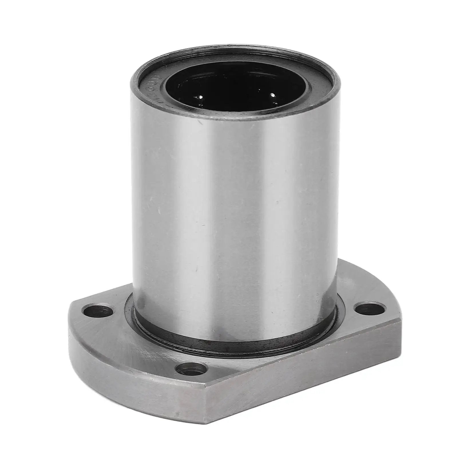 2Pcs Flange Linear Bearing Set for CNC Machines and Power Tools, heavy duty with smooth rotation, durable metal construction, close-up view.