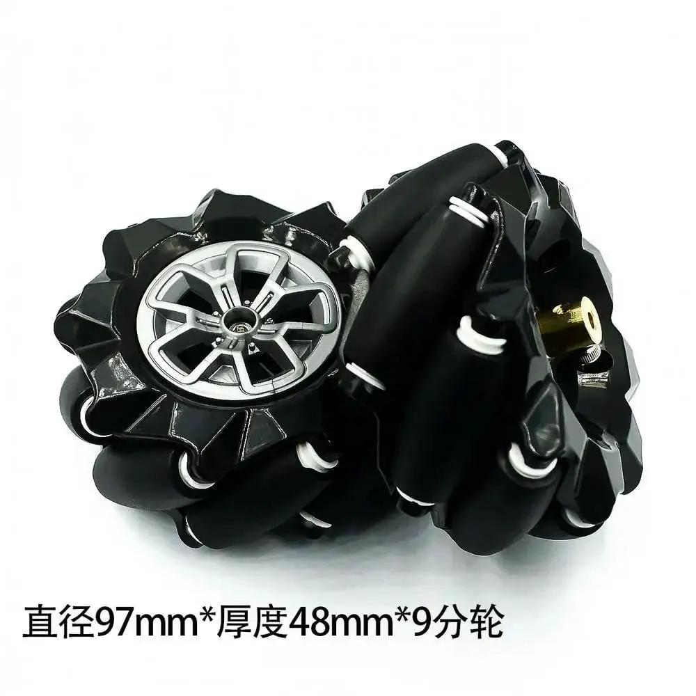 Omni Directional Mecanum Wheel For Robot Car One Piece High Hard Plastic With 6mm Hubs Compatible With 97mm