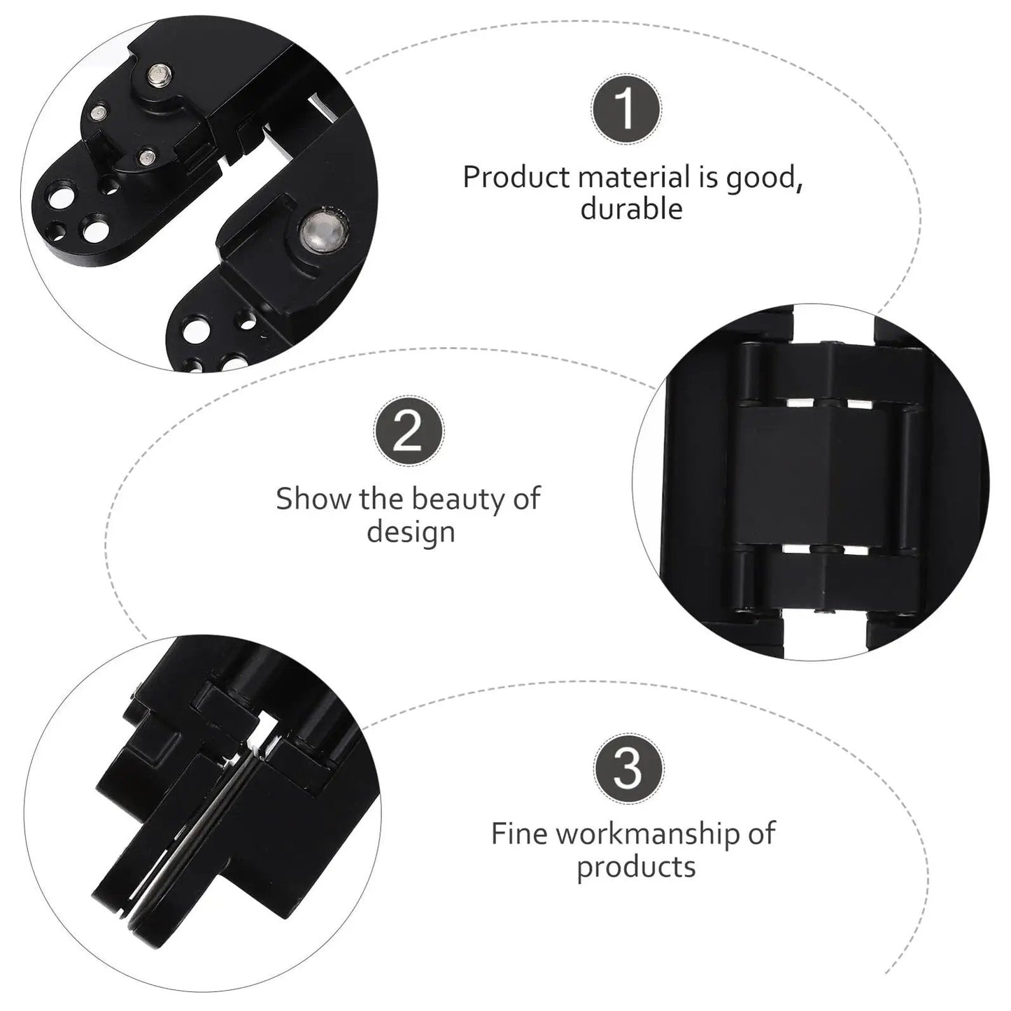 Heavy Duty Metal Invisible Door Hinge 180 Degree Concealed Cross Swing For Wooden Doors Load Bearing Up To 40kg Black Titanium Finish Adjustable Replacement Hinge With Anti Pinch Quiet Operation