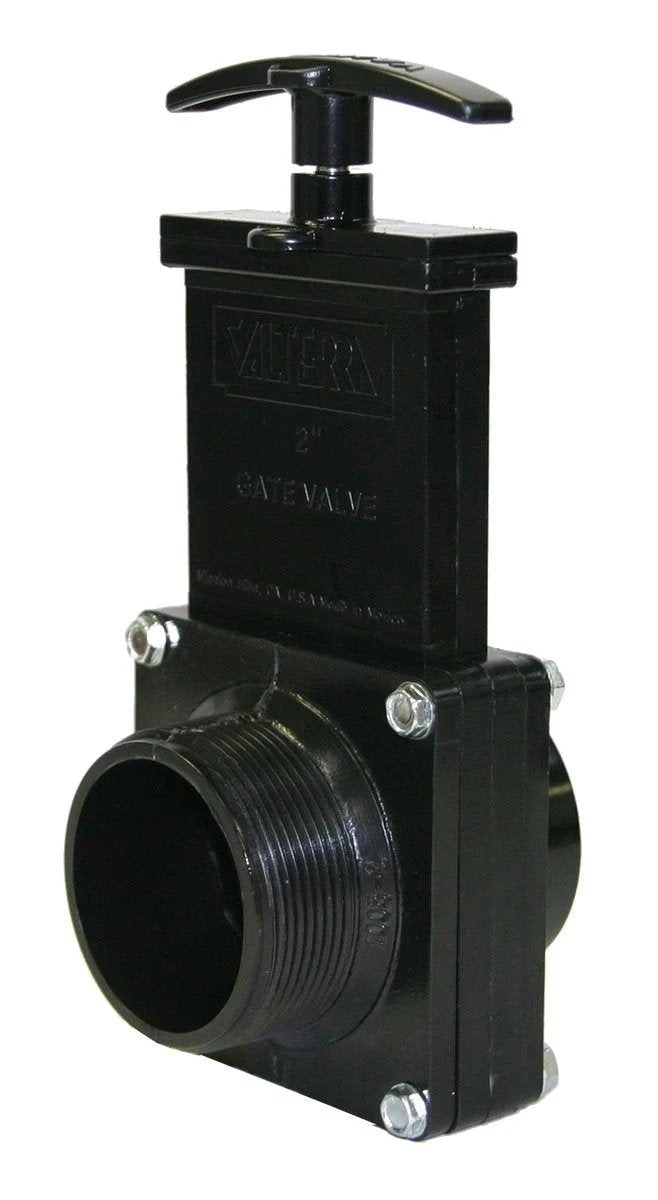 Unrestricted Flow ABS Gate Valve 2 Inch MPT X Spigot Push Pull Quick Shut Off For Liquids And Gases Black ABS Body