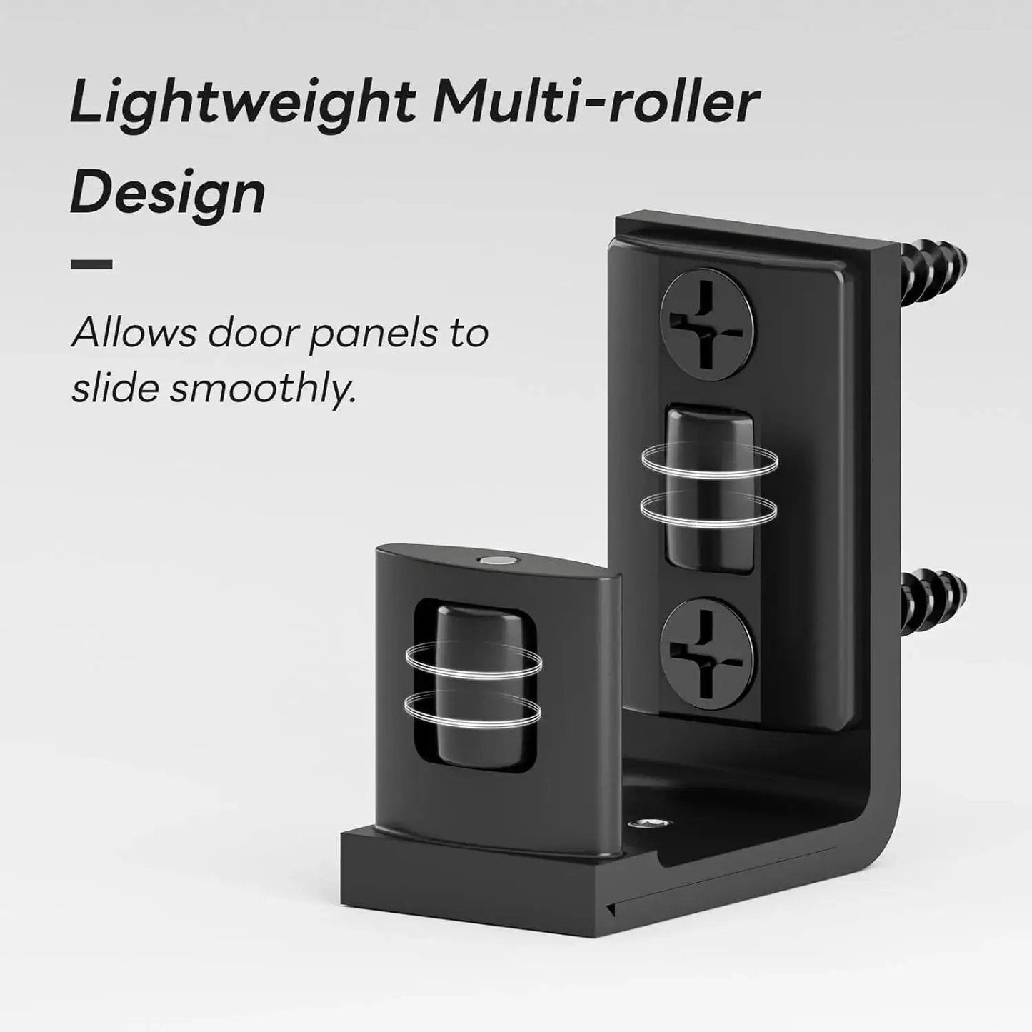 Sliding Barn Door Floor Guide 2 Pack Bottom Adjustable Roller Guides Wall Mounted Black For Smooth Quiet Sliding
