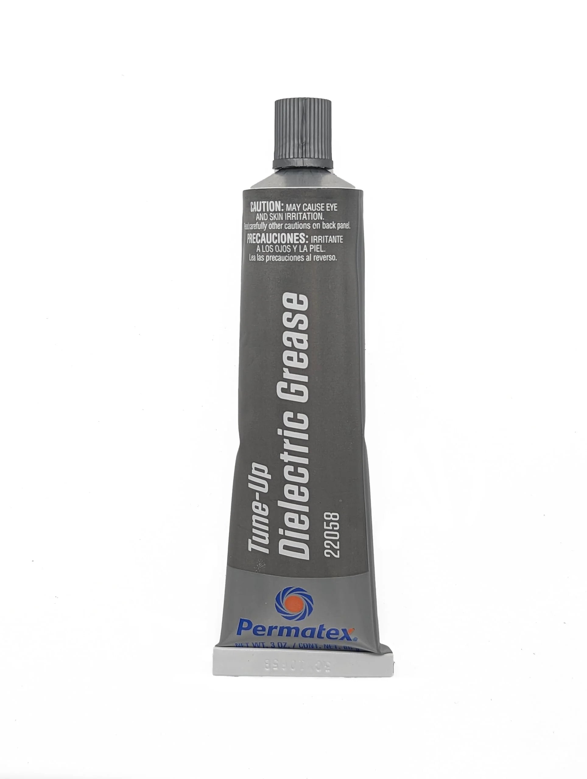 Dielectric Tune Up Grease For Electrical Connections And Wiring 3oz tube by Permatex, shown from the front.