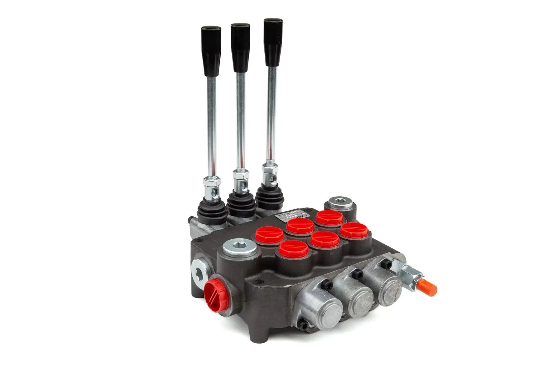 G Series P80 3 Spool Hydraulic Speed Control Directional Valve with 21 GPM, 4 Way, 3 Position Spring Center, SAE 10 Inlet, SAE 12 Outlet