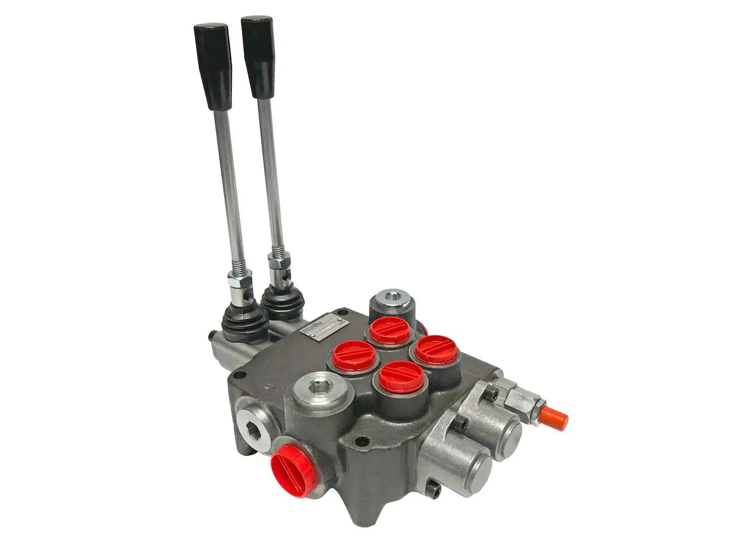 Open Center 4 Way Hydraulic Directional Control Valve With 2 Spools Monoblock 13 GPM tandem center view