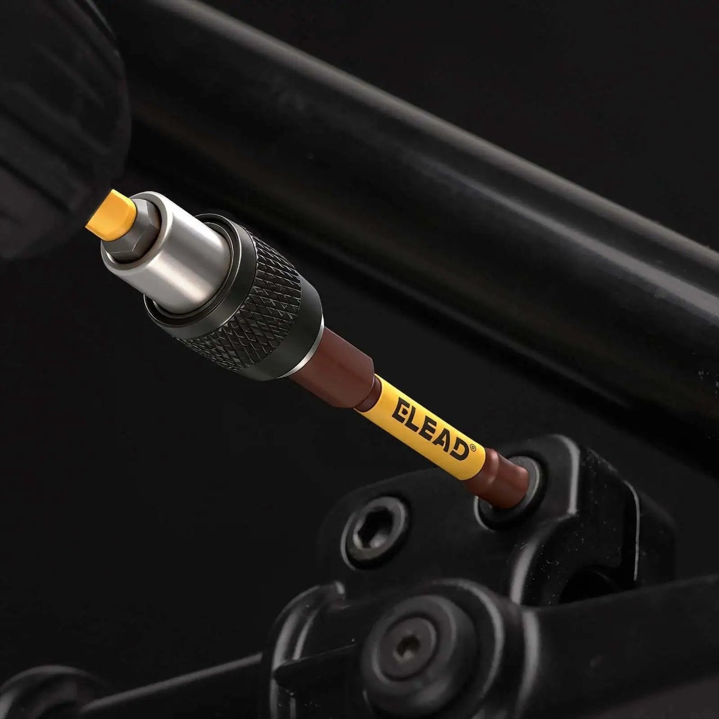 Close-up of a hex drill bit from the 21 Piece Two And A Half Inch Allen Wrench Hex Drill Bit Set With Magnetic Bits For SAE And Metric Sizes