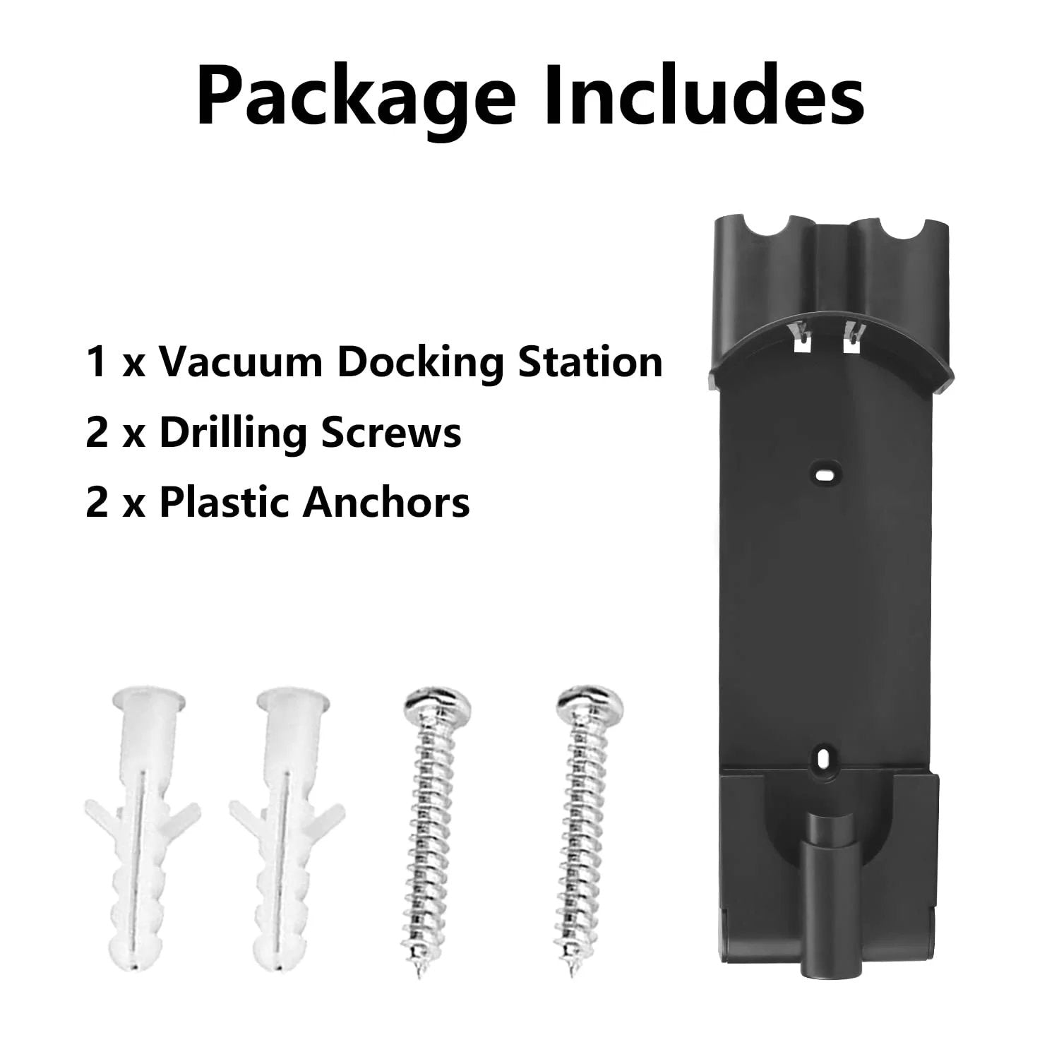 Docking Station Wall Mount Accessory For Dyson V7 And V8 Cordless Vacuum Cleaners Replaces Part 967741-01 Heavy Duty Plastic Holder with screws