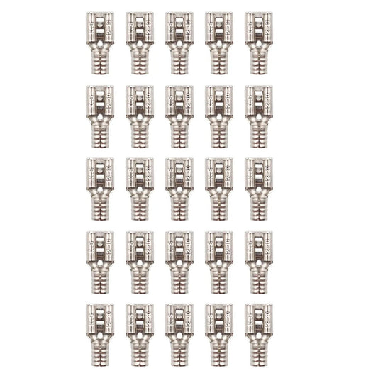 T1112 25 Pack High Temperature Quick Disconnects For 12 To 10 AWG One Quarter Inch Female Tabs Up To 900 F And 600 Volts Max