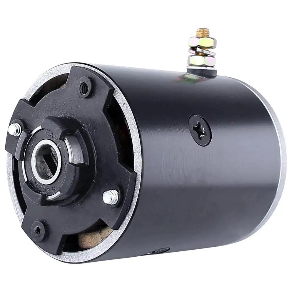 12V DC Hydraulic Pump Motor For RV Leveler System Iskra 11-212-440 11-212-598 side view with slotted shaft