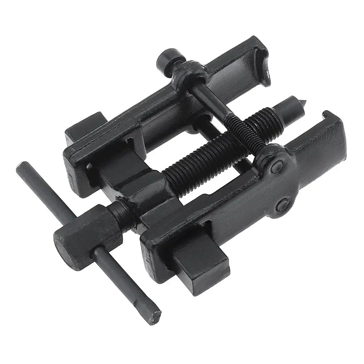 Adjustable Two Jaw Bearing Gear Puller Remover 2 Inch Carbon Steel in black, side view, showing jaws and screw mechanism
