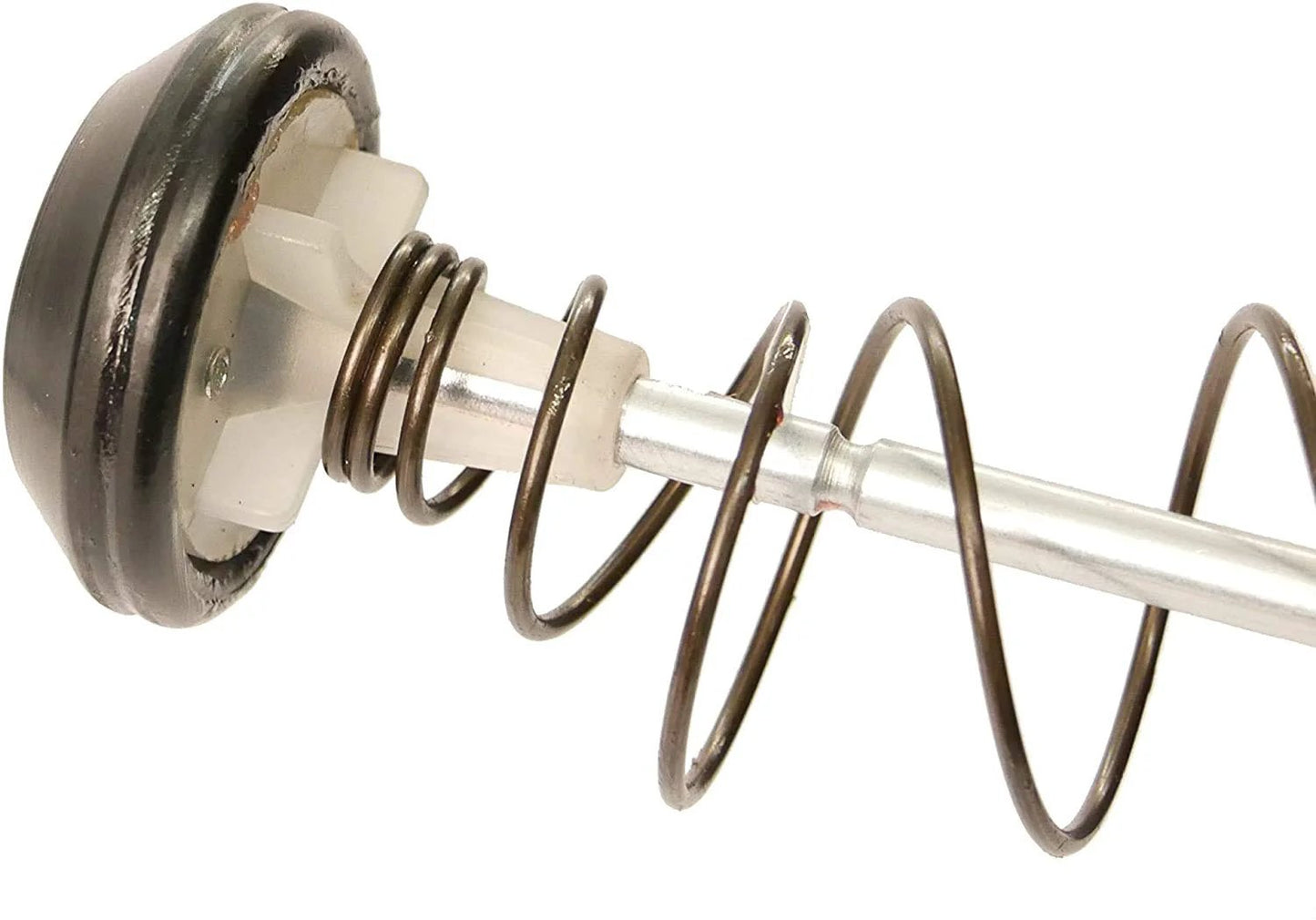 Close-up of Lincoln 1147 Heavy Duty Lever Action Grease Gun with precision machined plunger and spring