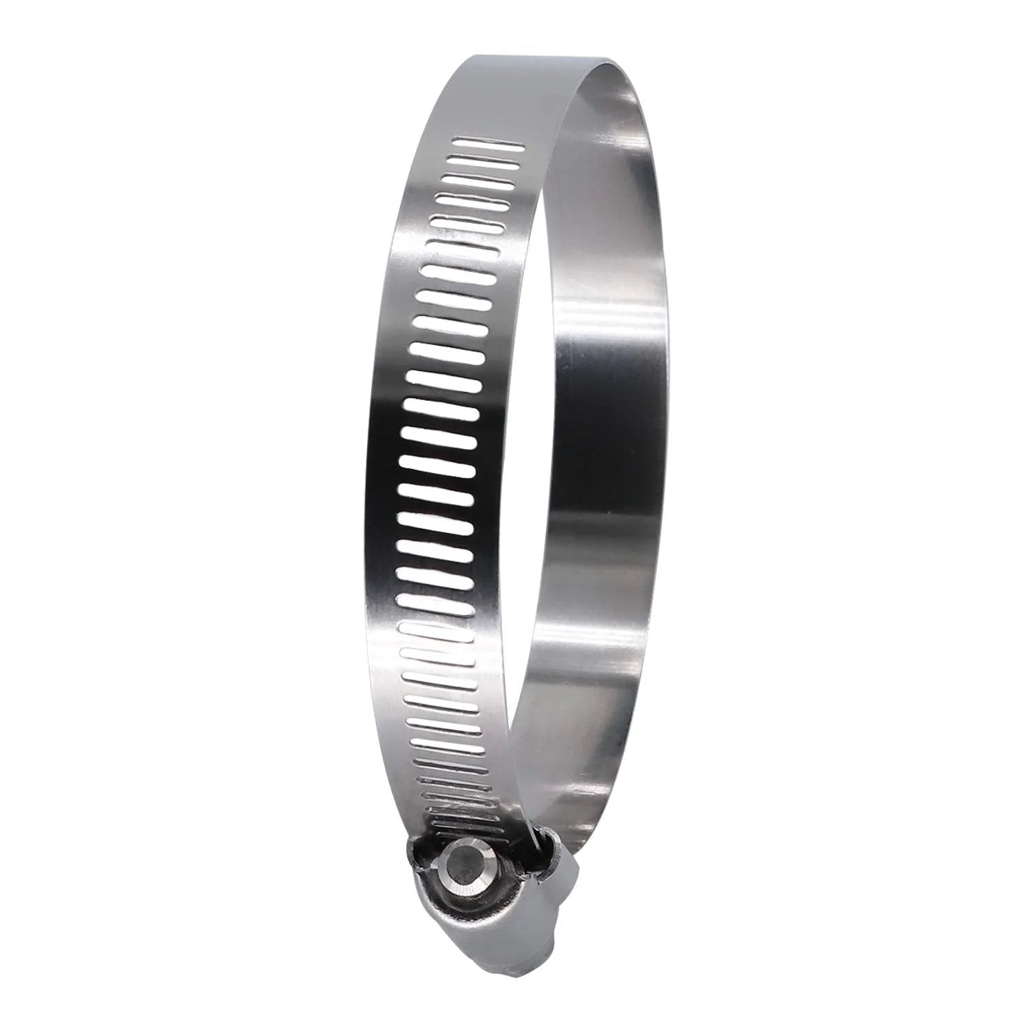 Durable 3.5 Inch Worm Gear Hose Clamp Set in Full Stainless Steel With SAE 56 Size Half Inch Band Width Working Range 78 To 102 Mm 10 Pack For Automotive And Marine Hose Fittings