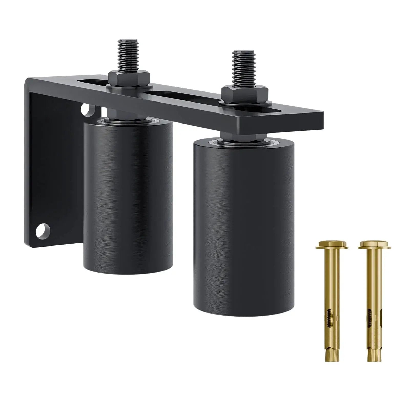 Heavy Duty Slide Gate Guide Roller 3 Inch With L Shaped Rear Post Bracket Iron Gate Guide Wheel Pulley And Adjustable Bolts