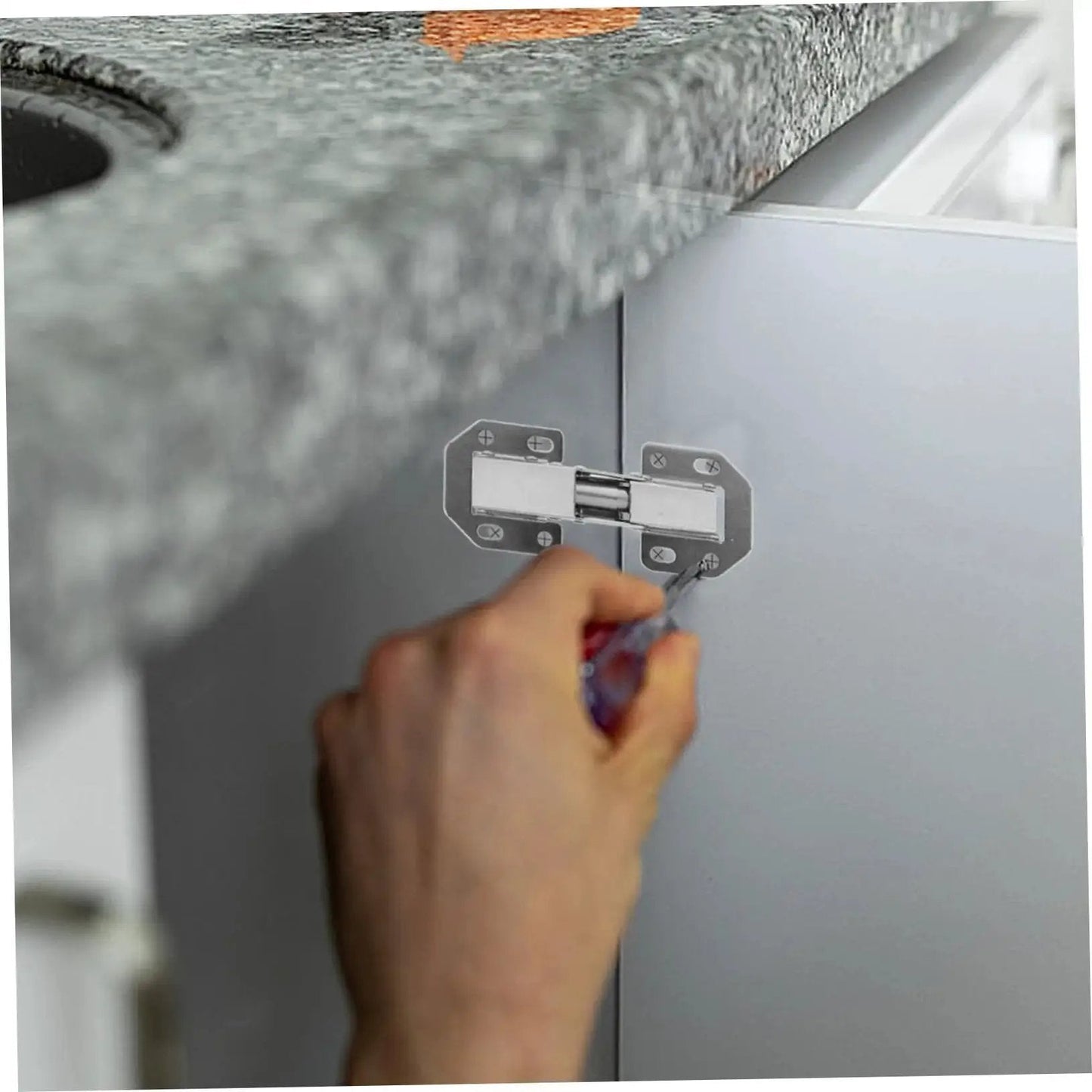 Installing Wardrobe Hinge Repair Kit With High Load Bearing Capacity And Symmetrical Design For Kitchen Cabinet Doors