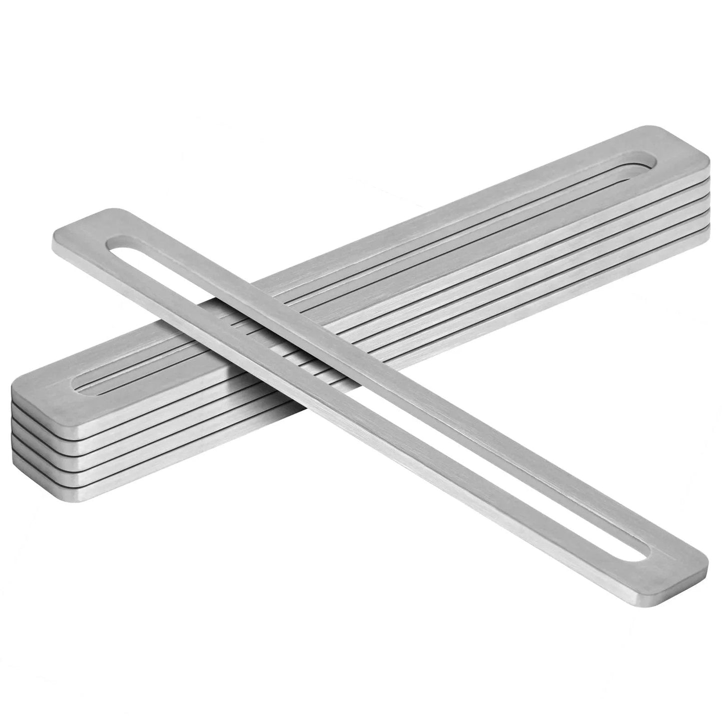 6 Pcs Slotted Flat Mending Plates 8 x 1 Inch Stainless Steel 201 Brushed Finish 5/32 Inch Thick Adjustable Metal Plates For Wood And Metal Reinforcement With 3/8 Inch Screw Holes For Easy Installation