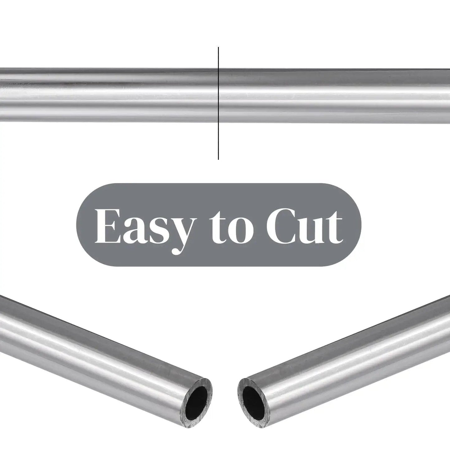 Easy to cut feature of Six Pack Round Steel Tubes 12 Inch Long Three Quarters Inch Outer Diameter 0.51 Inch Inner Diameter 0.12 Inch Wall