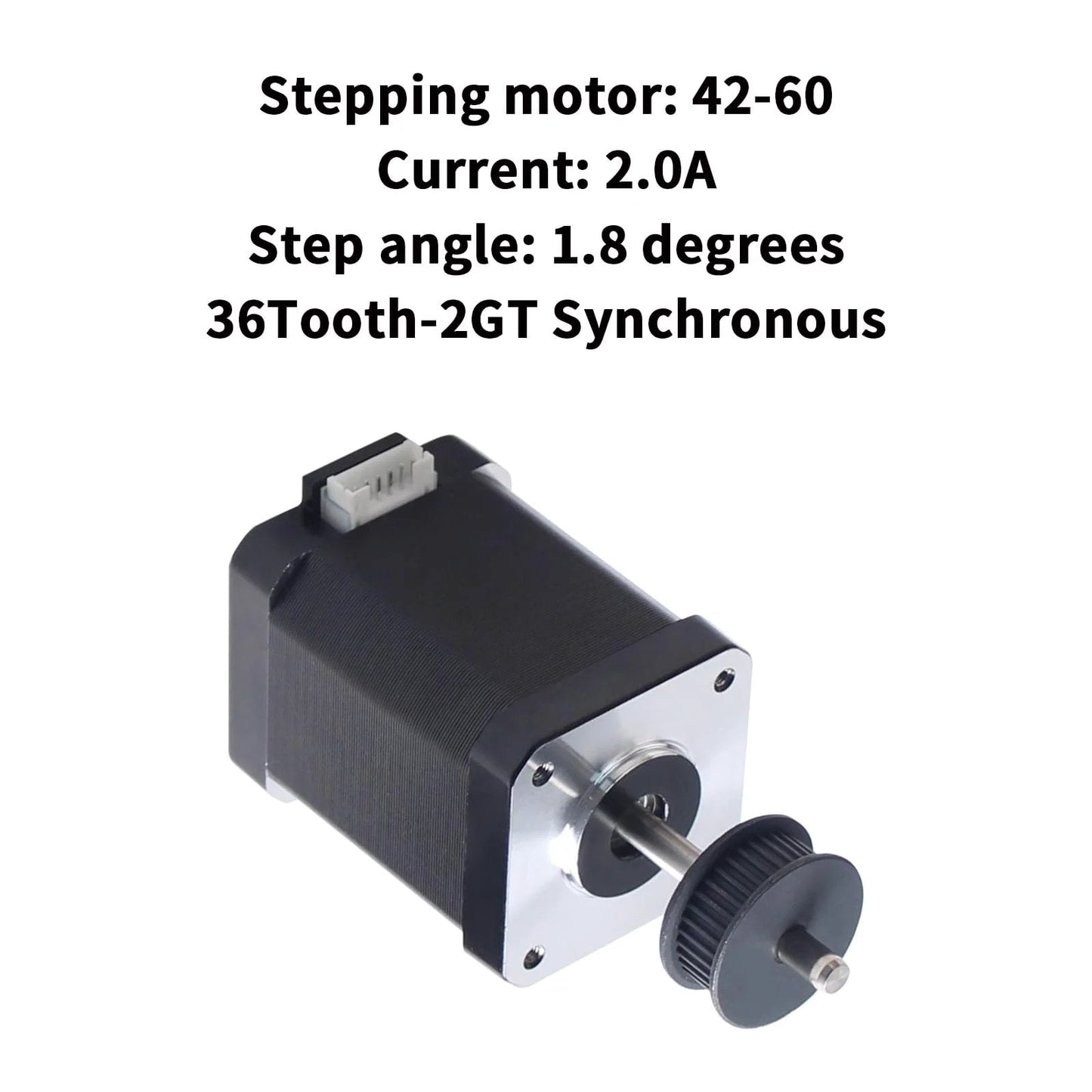 Replacement Nema 17 Stepper Motor For K1 And K1 Max 42x60 Mm One Point Eight Degree 2 Phase With 2A For X Axis Synchronous Belt Wheel Pulley Spare Part For Crealty 3D Printer Projects By FYSETC Crealty shown with 36-tooth pulley