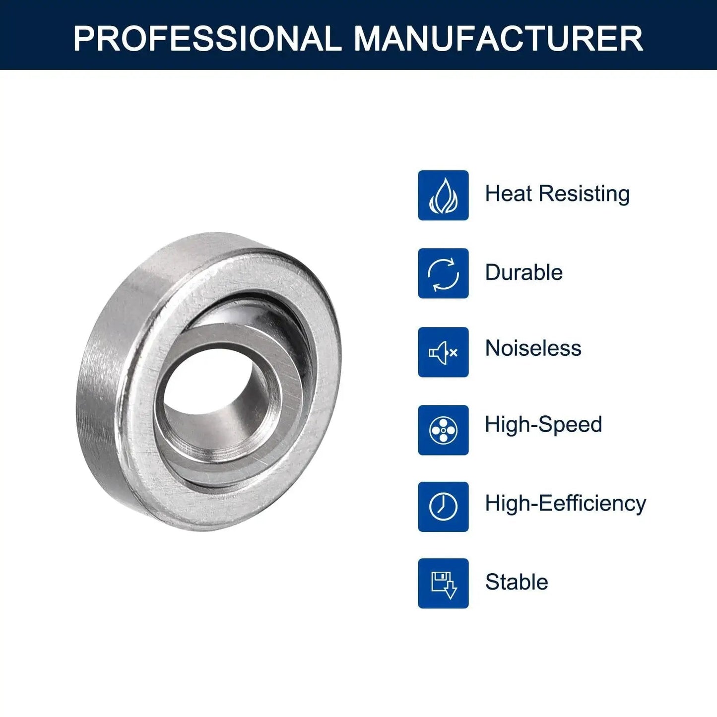 GE4C Radial Spherical Bearings ID 4mm OD 12mm Width 5mm Self Lubricating Sealed Bearings with durability features