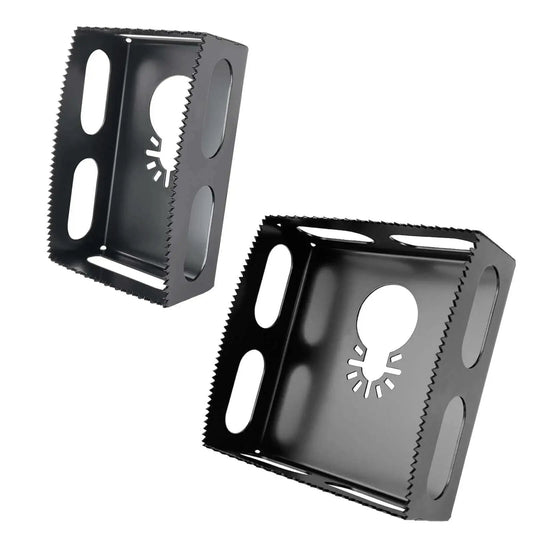 2 Pack Square Slot Cutter For Drywall And Electrical Boxes Fits Dewalt 20V And Milwaukee M18 Oscillating Tools, black metal design
