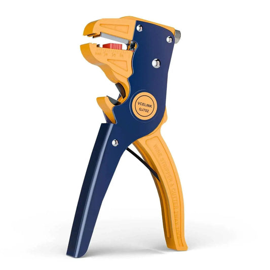 2 In 1 Quick Strip Wire Stripper And Cutter For 14 To 24 AWG Solid And Stranded Wires With Automatic Adjustment And Eagle Nose Self Adjusting Pliers 7 Inch