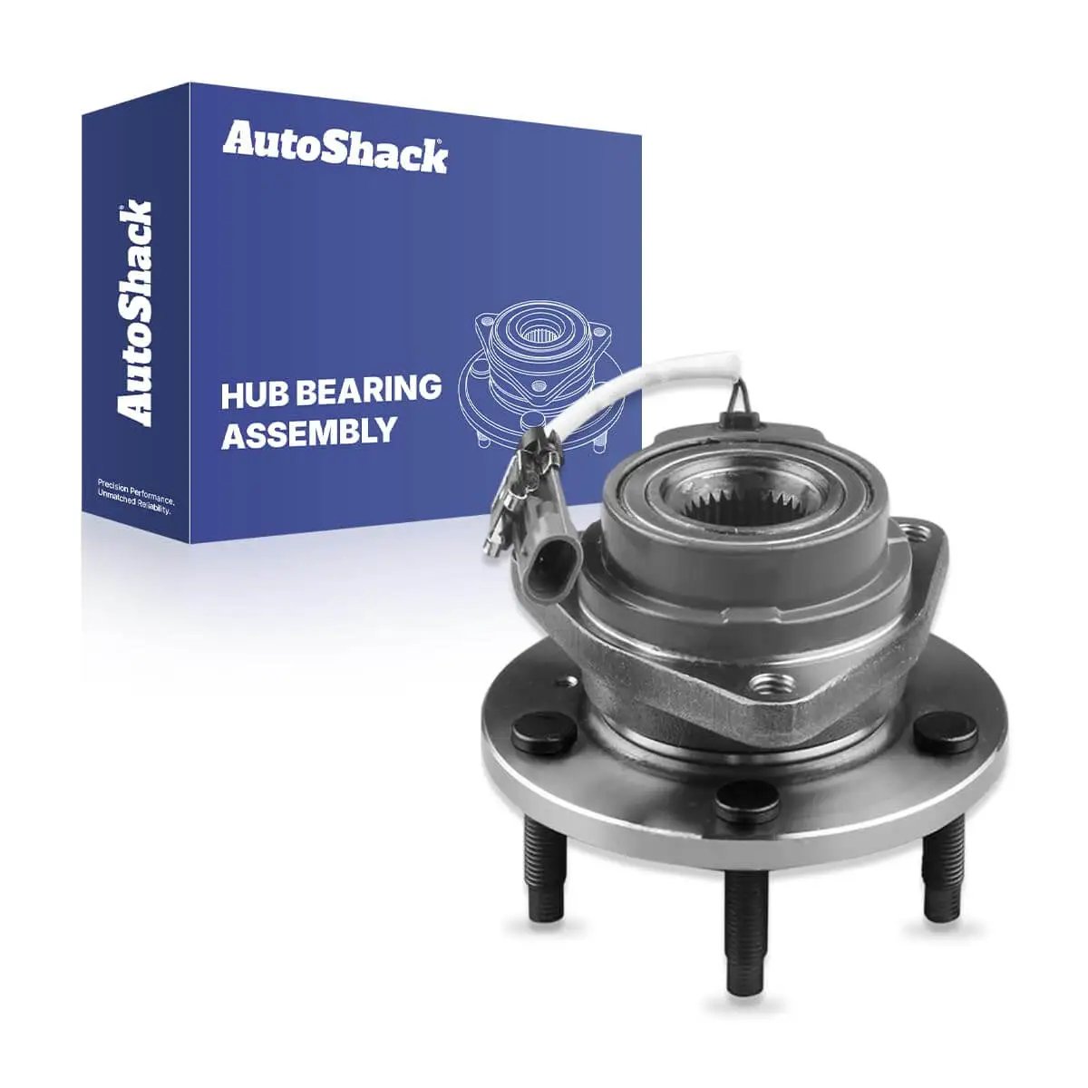 Front Or Rear Wheel Hub Bearing Assembly Left Or Right With ABS Replacement For 2000 2013 Chevrolet Impala 2006 2011 Buick Lucerne 2006 2011 Cadillac DTS displayed with packaging.