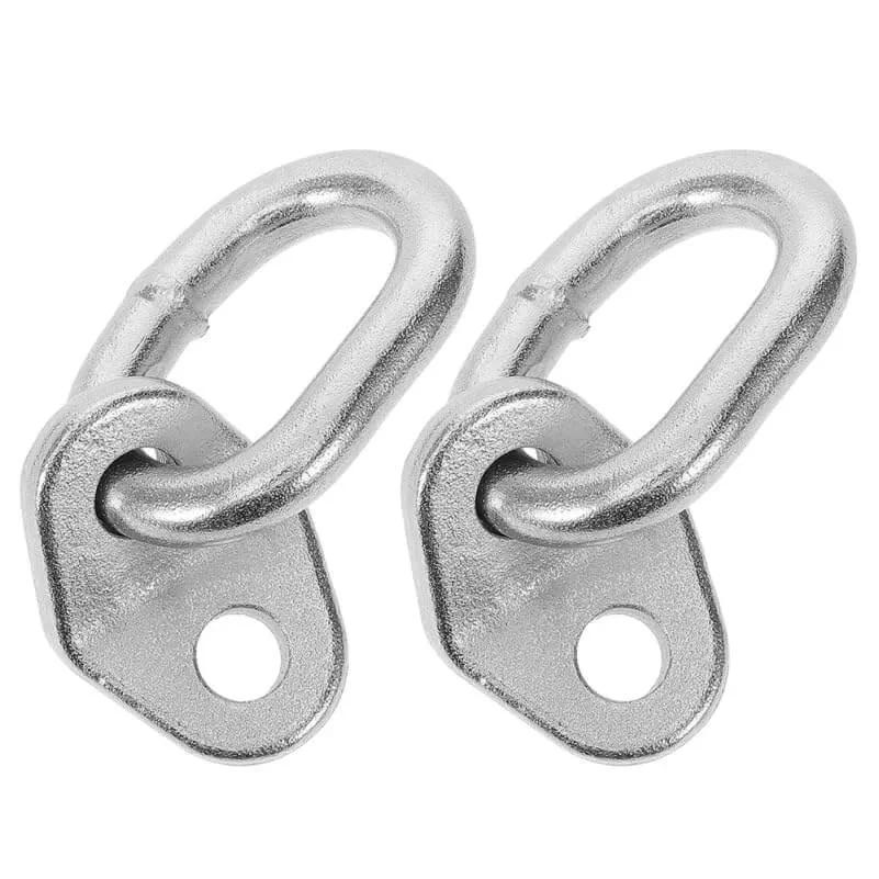 Two Piece Heavy Duty Stainless Steel Engine Lifting Rings With 5500 Pound Capacity Hoist Brackets For Automotive And Tractor Repair