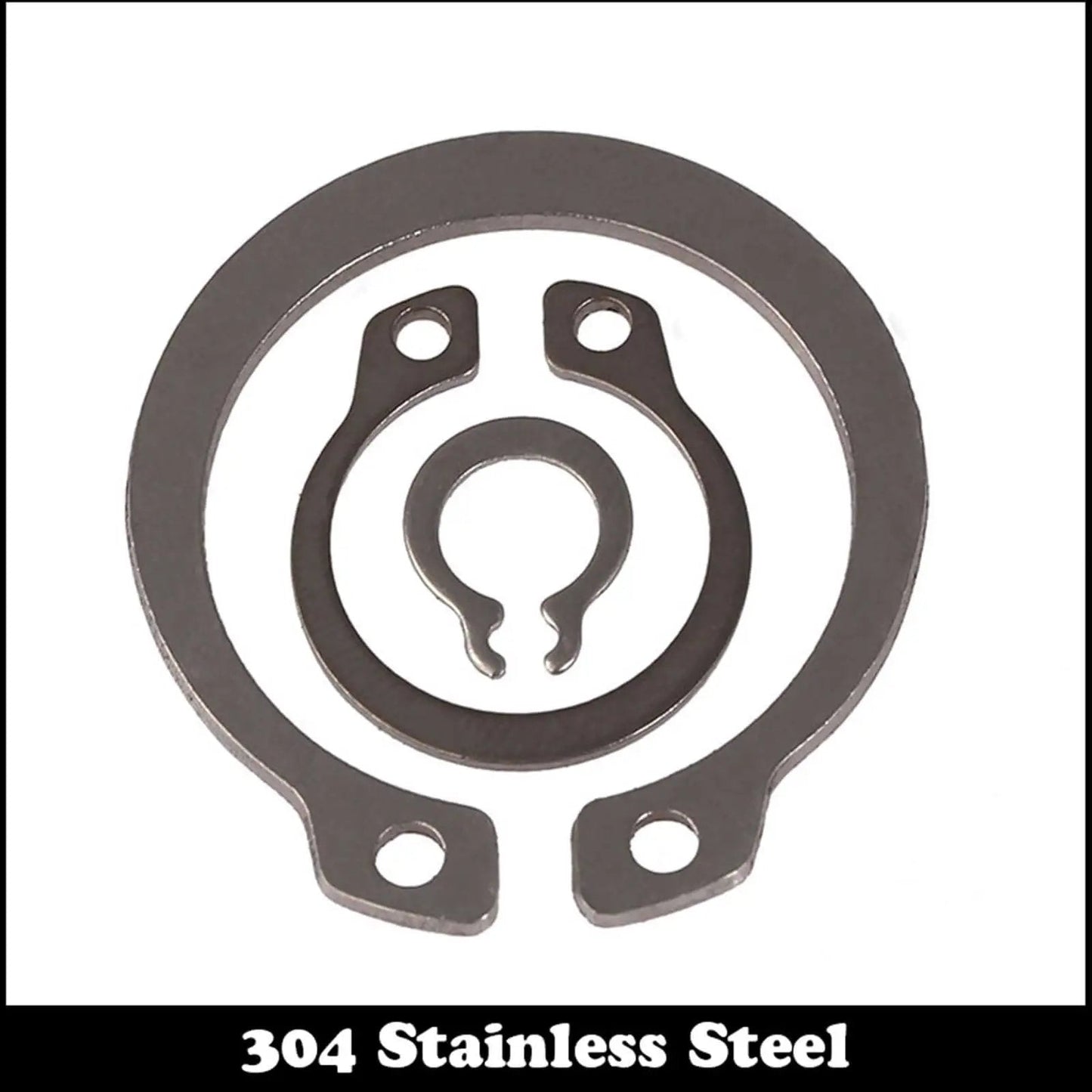 Heavy Duty Stainless Steel Snap Rings Set for 18mm and 36mm Shafts C Type External Circlips DIN471 304 Stainless Steel
