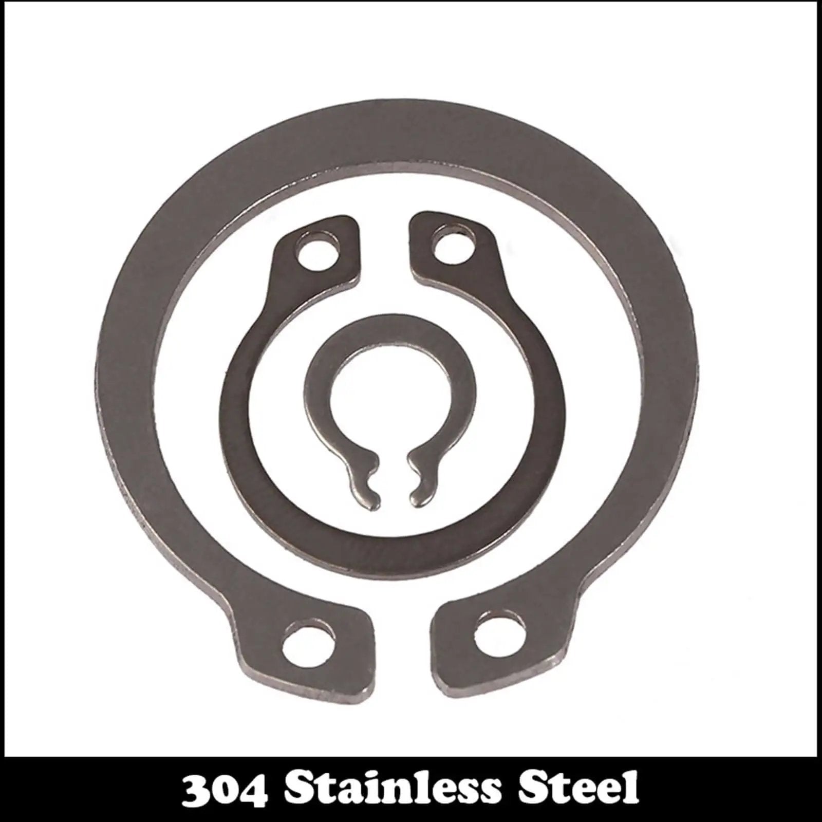 Heavy Duty Stainless Steel Snap Rings Set for 18mm and 36mm Shafts C Type External Circlips DIN471 304 Stainless Steel