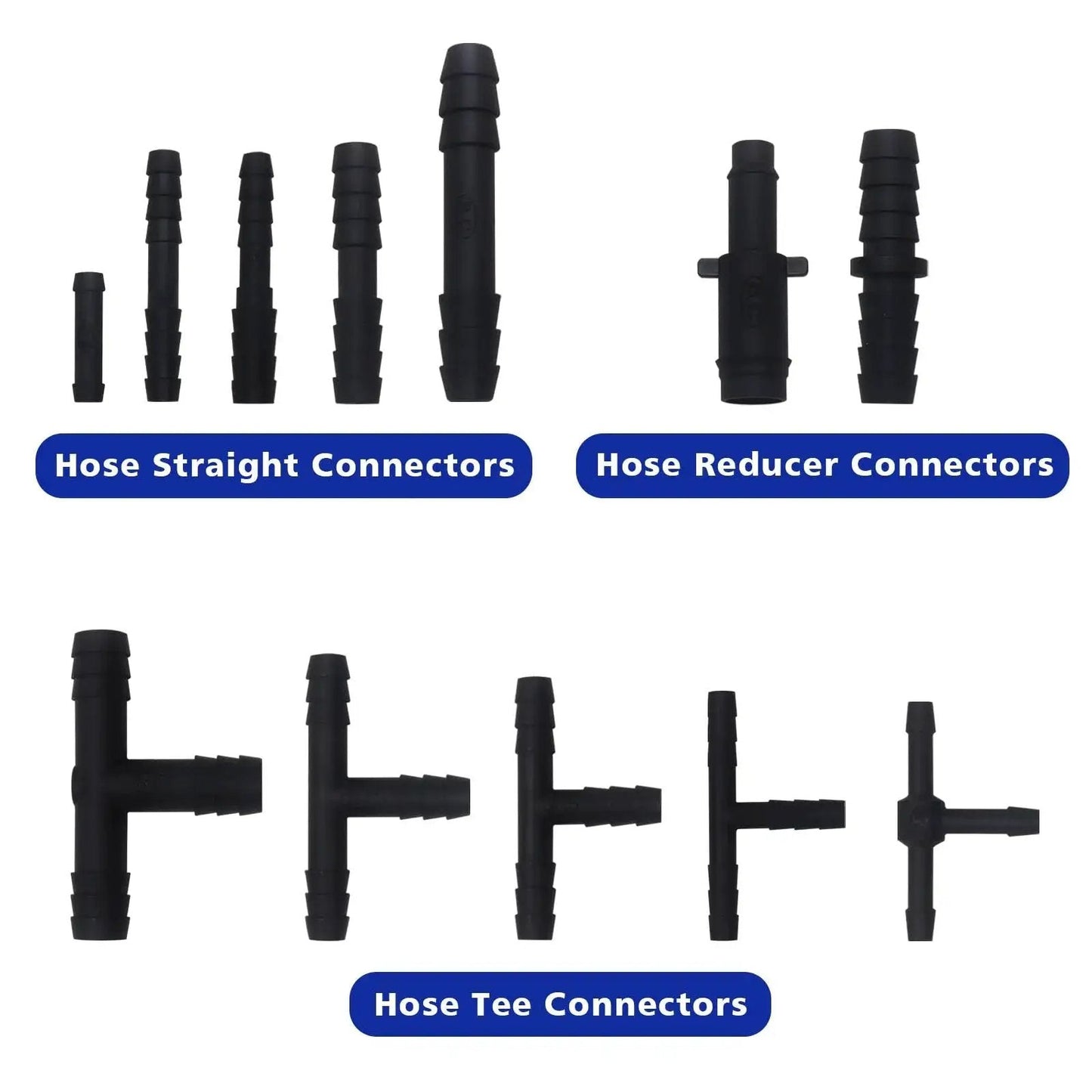 Nylon 66 Vacuum Connector Kit For Automotive Hoses 113 Piece Assortment Heat Resistant To 240C 460F Includes Tee Reducer And Straight Connectors